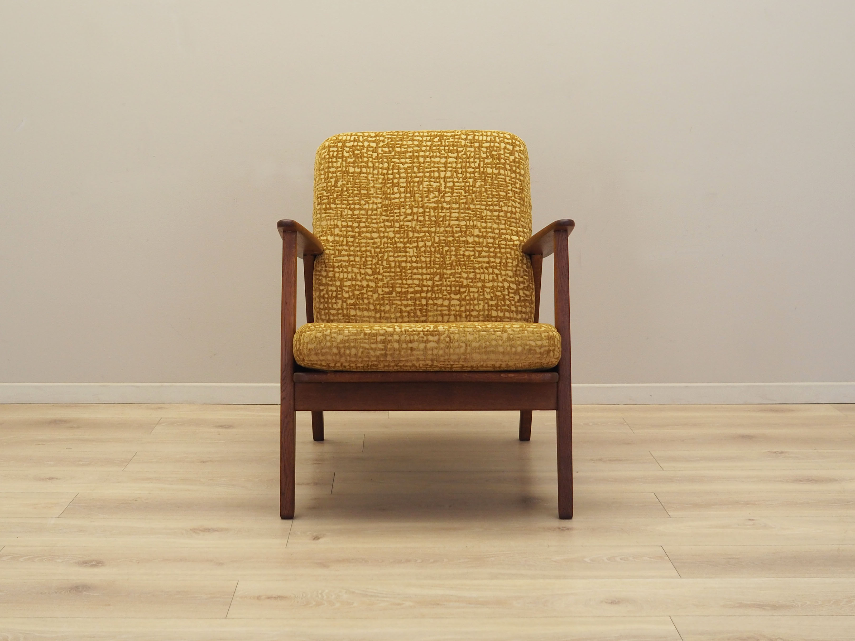 Armchair Teak Yellow 1970s
