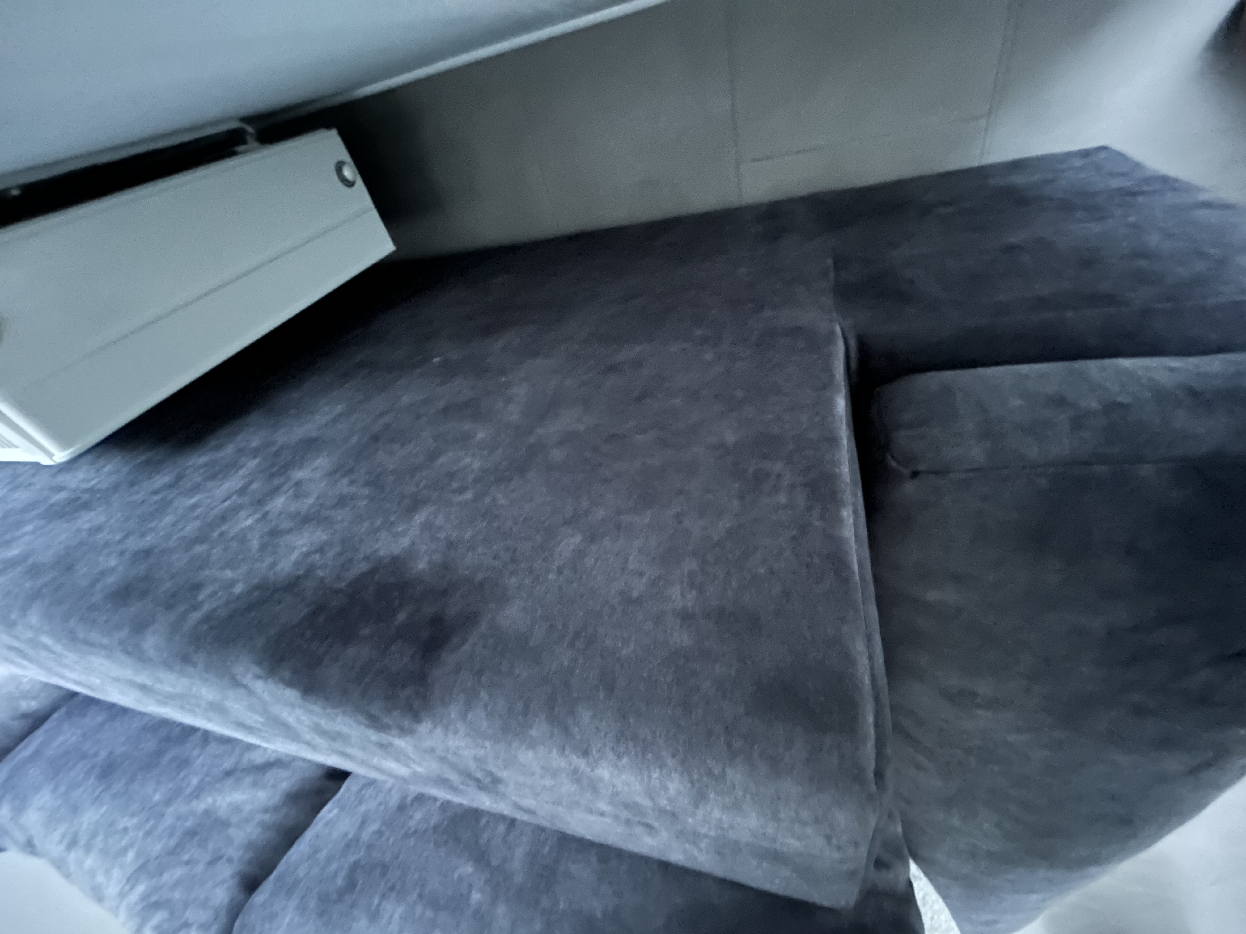 Ecksofa Samt Grau