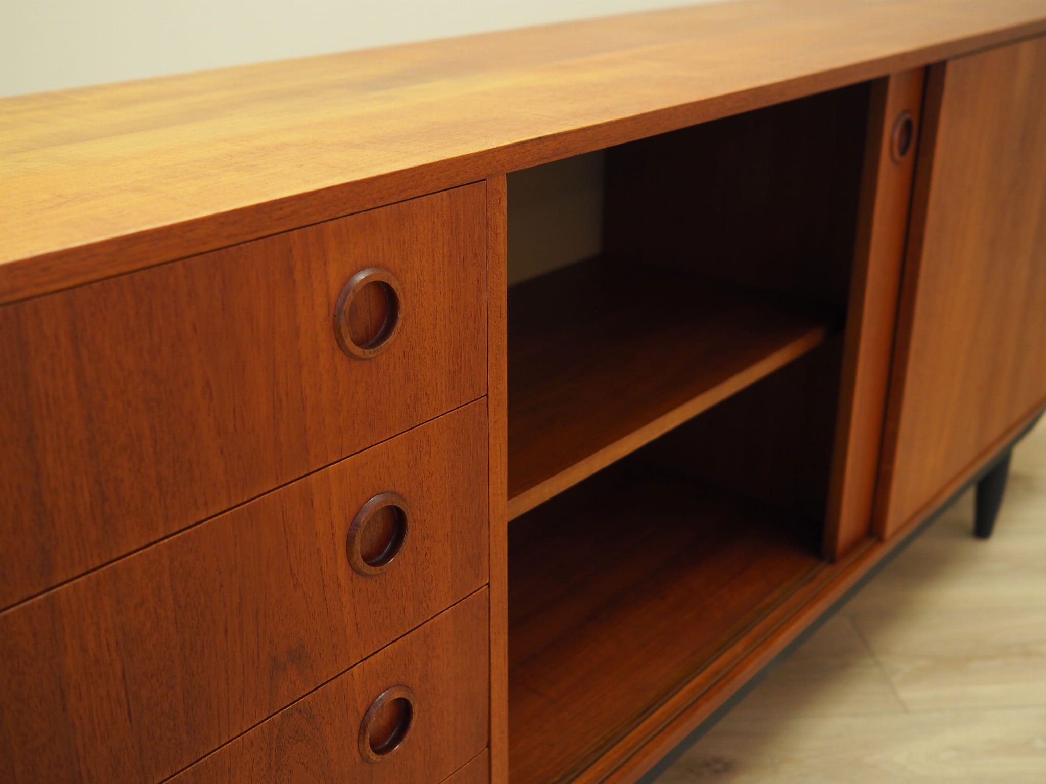 Vintage Sideboard Teak Wood Brown 1970s