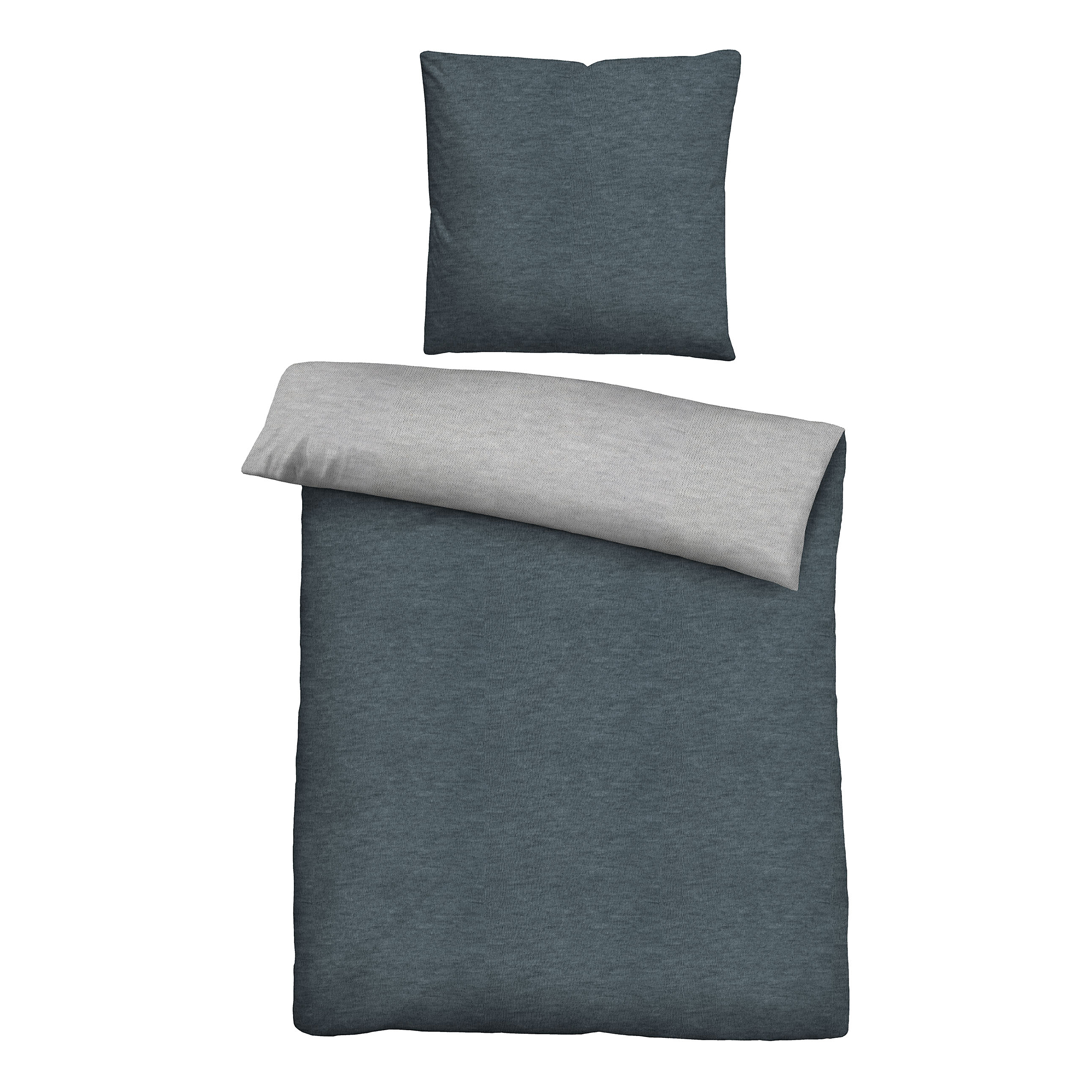 Jersey Bettwäsche Uni Baumwolle 155 x 220 + Kissen