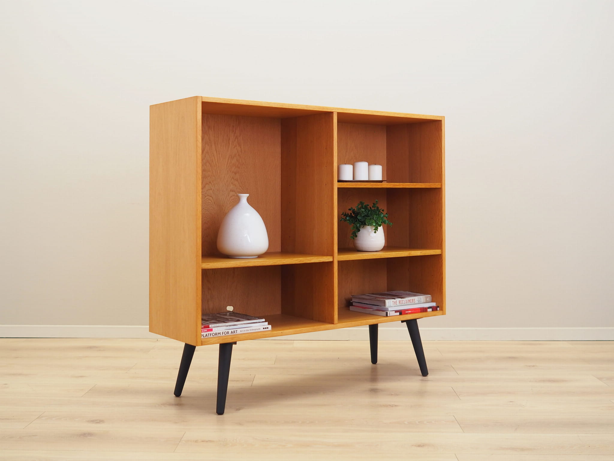 Bookshelf Wood Beige 1970s
