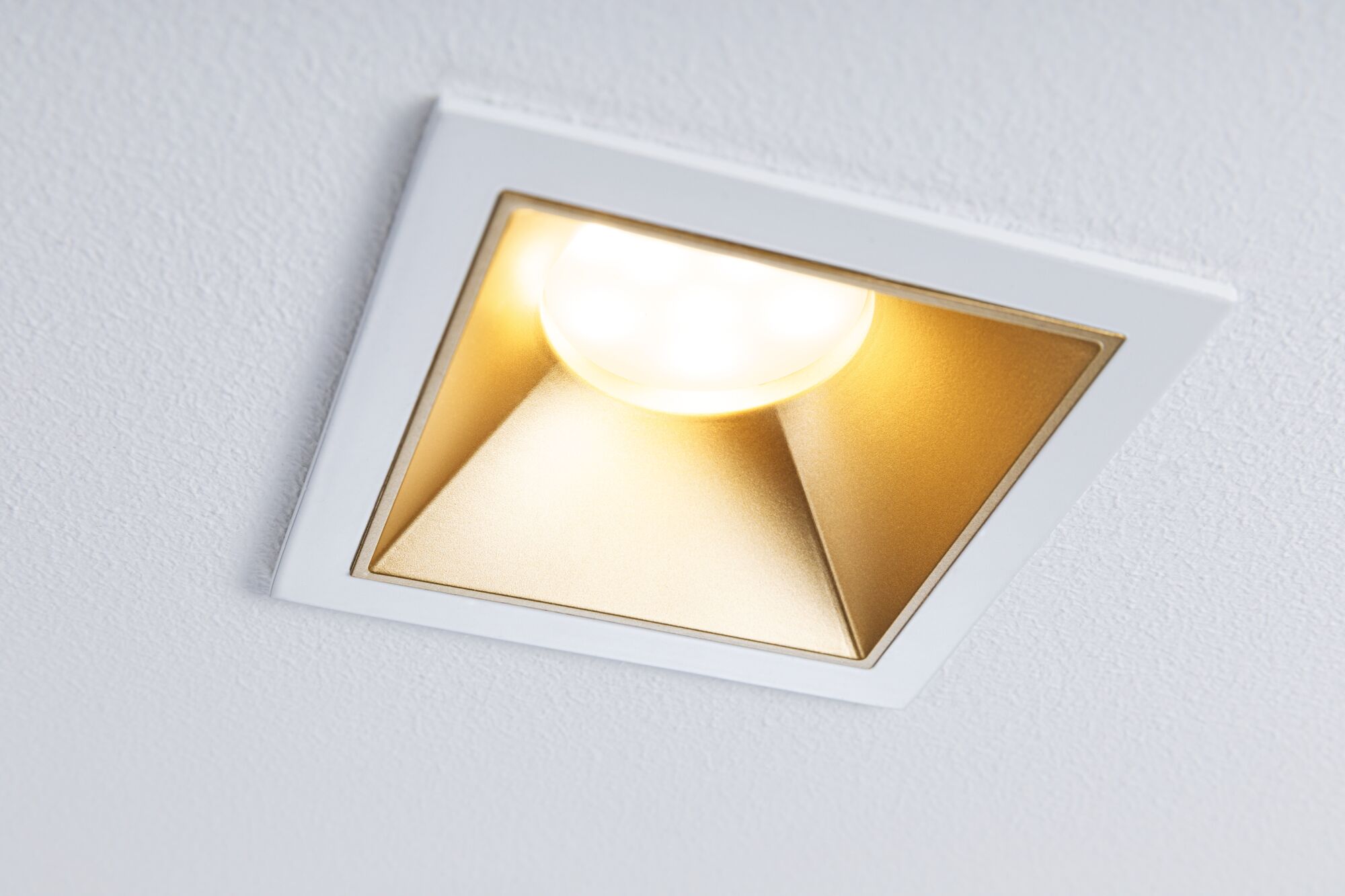 3x Recessed spotlight Cole Coin Square Gold