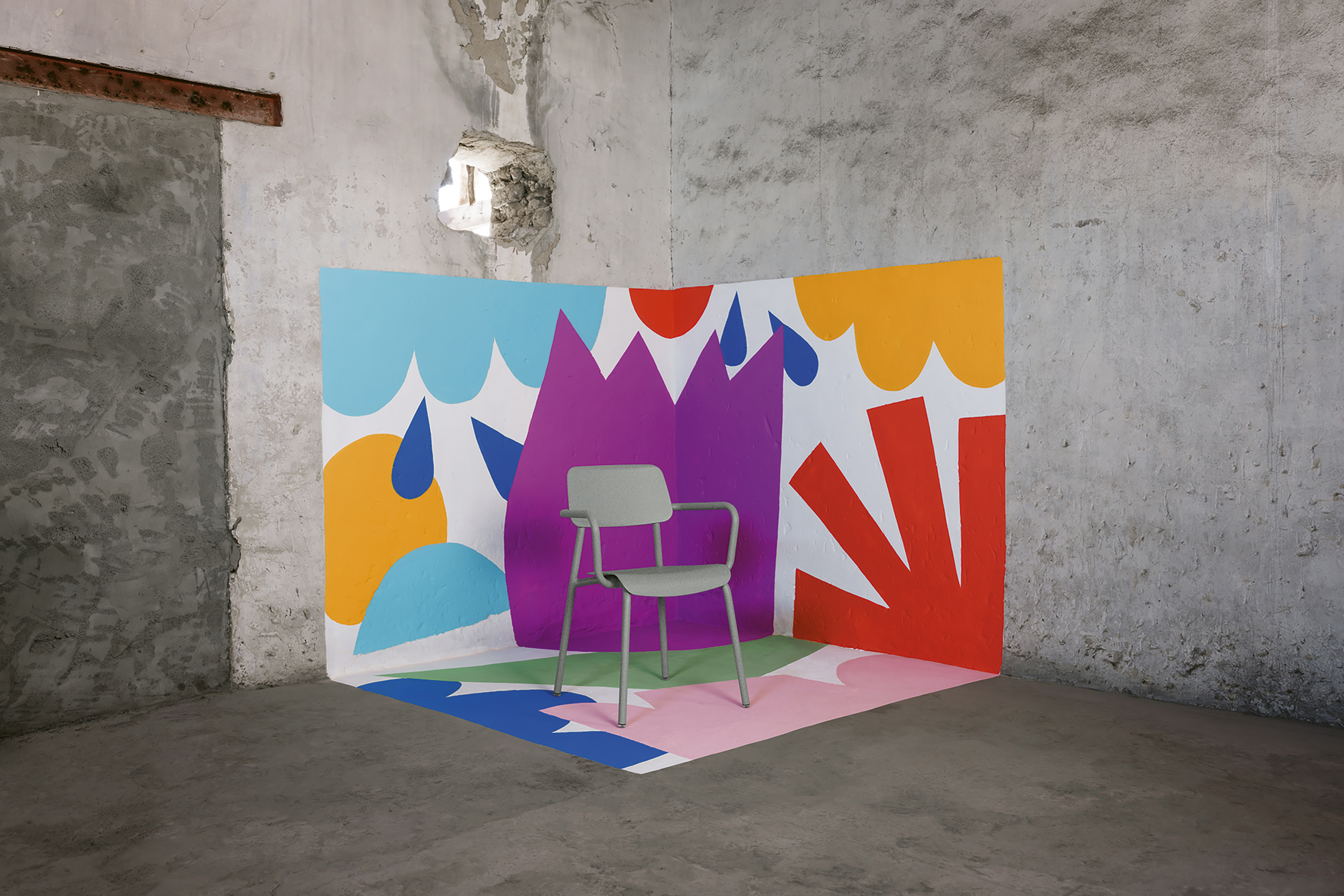 Study Armchair Aluminum Grey