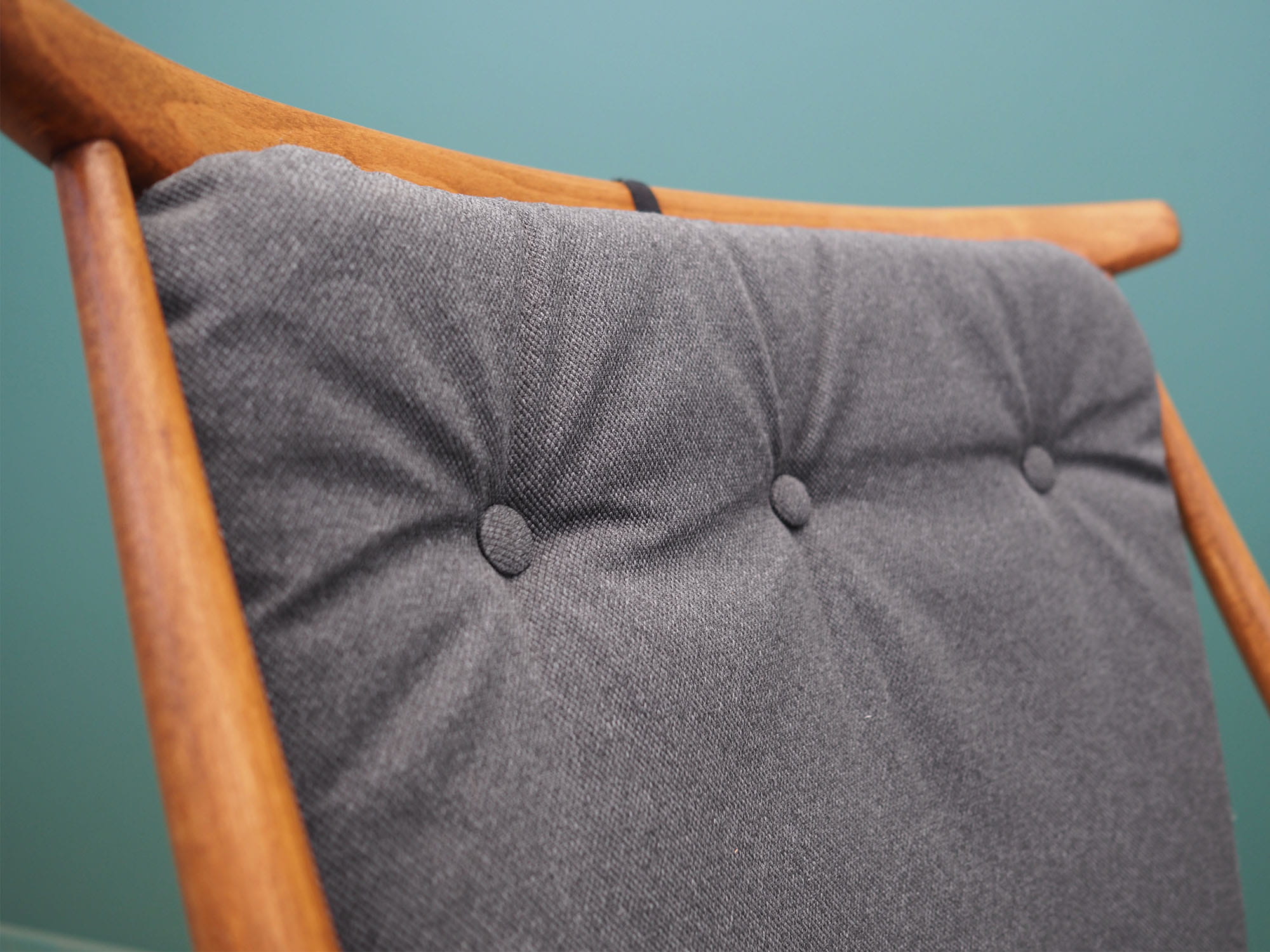 Vintage armchair beech fabric brown 1960s