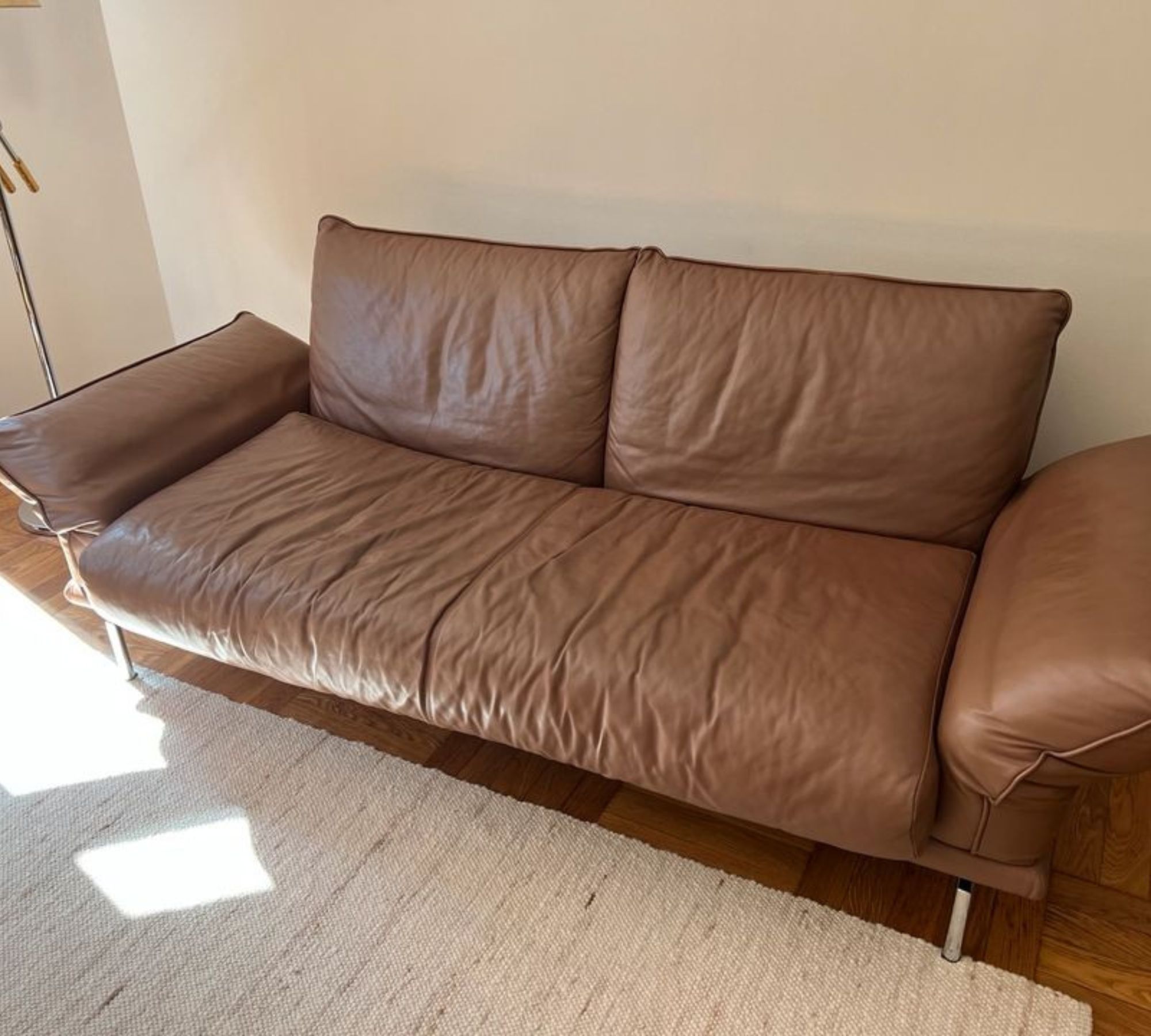 Denver Sofa 2-Sitzer Leder Braun