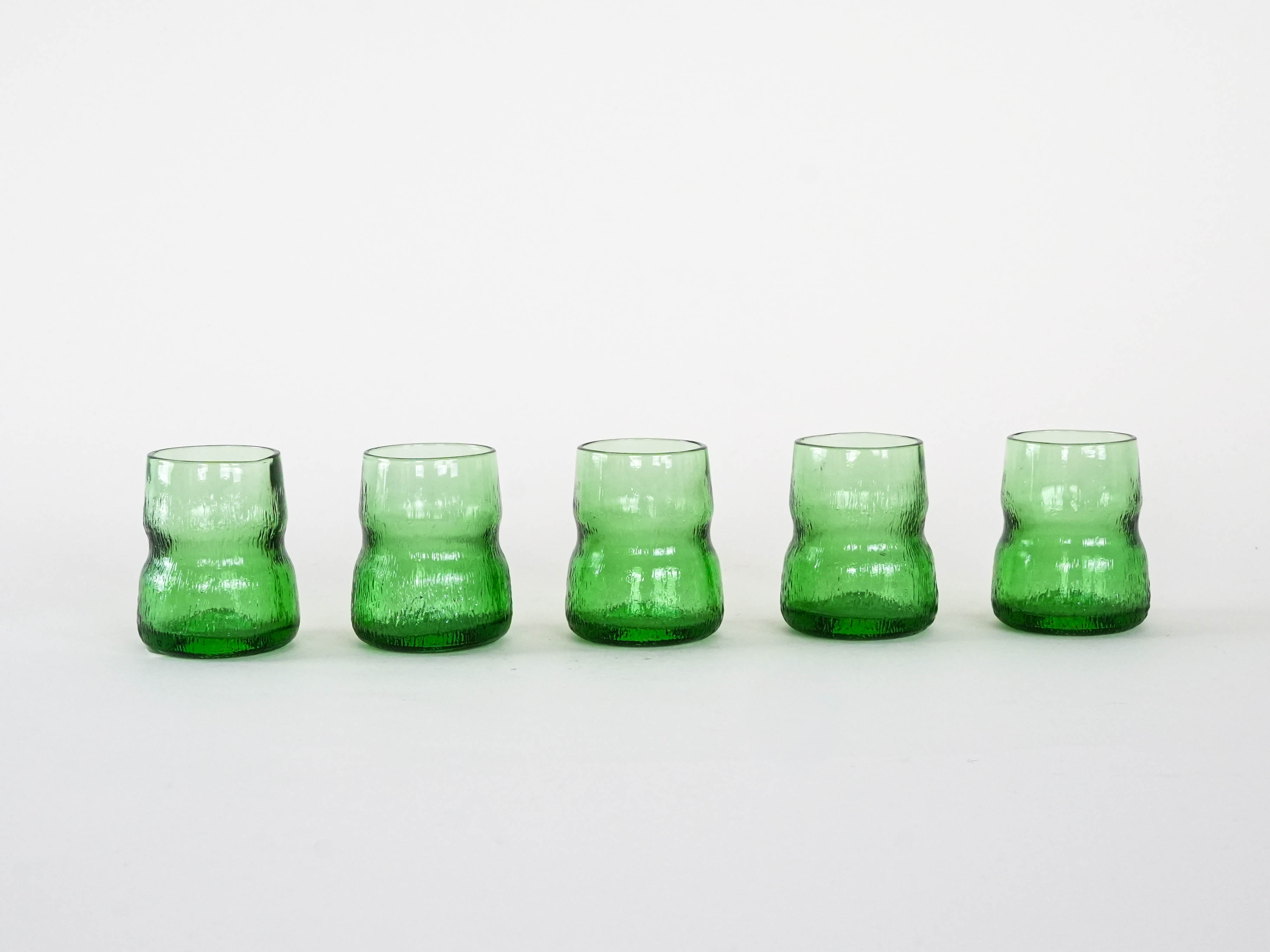 Glass Set Green 1970s