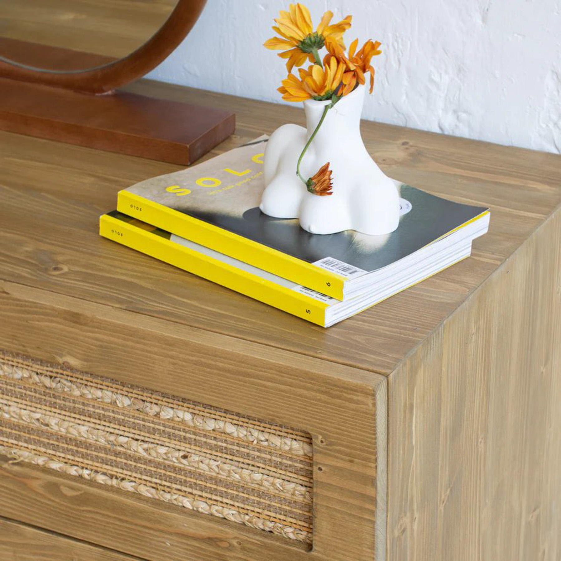 Kerlin Kommode 3 Schubladen Holz Sand