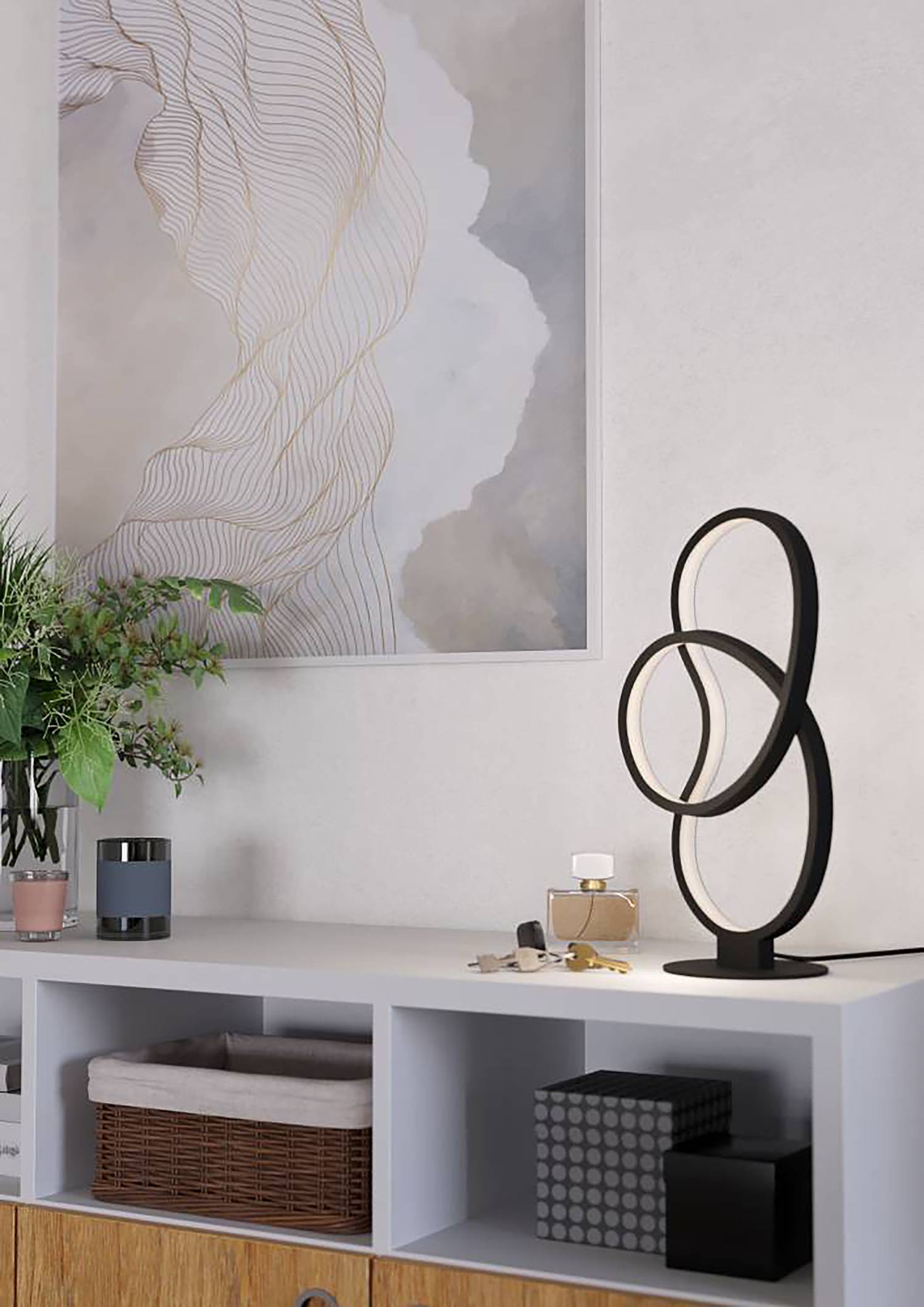 Gianella LED Table Lamp Polycarbonate Aluminum Single-flame