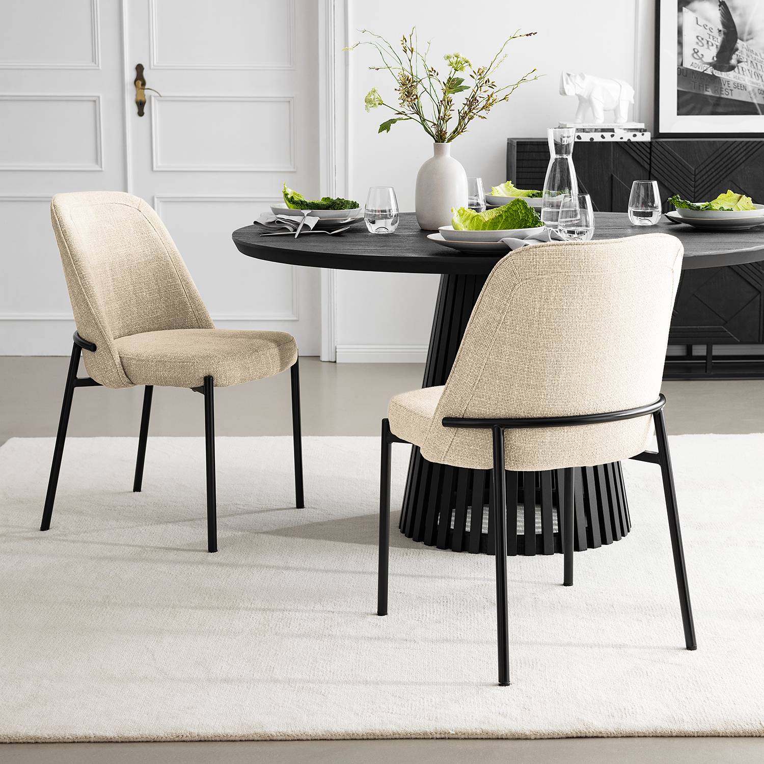 Littlecott Esszimmerstuhl Textil Creme