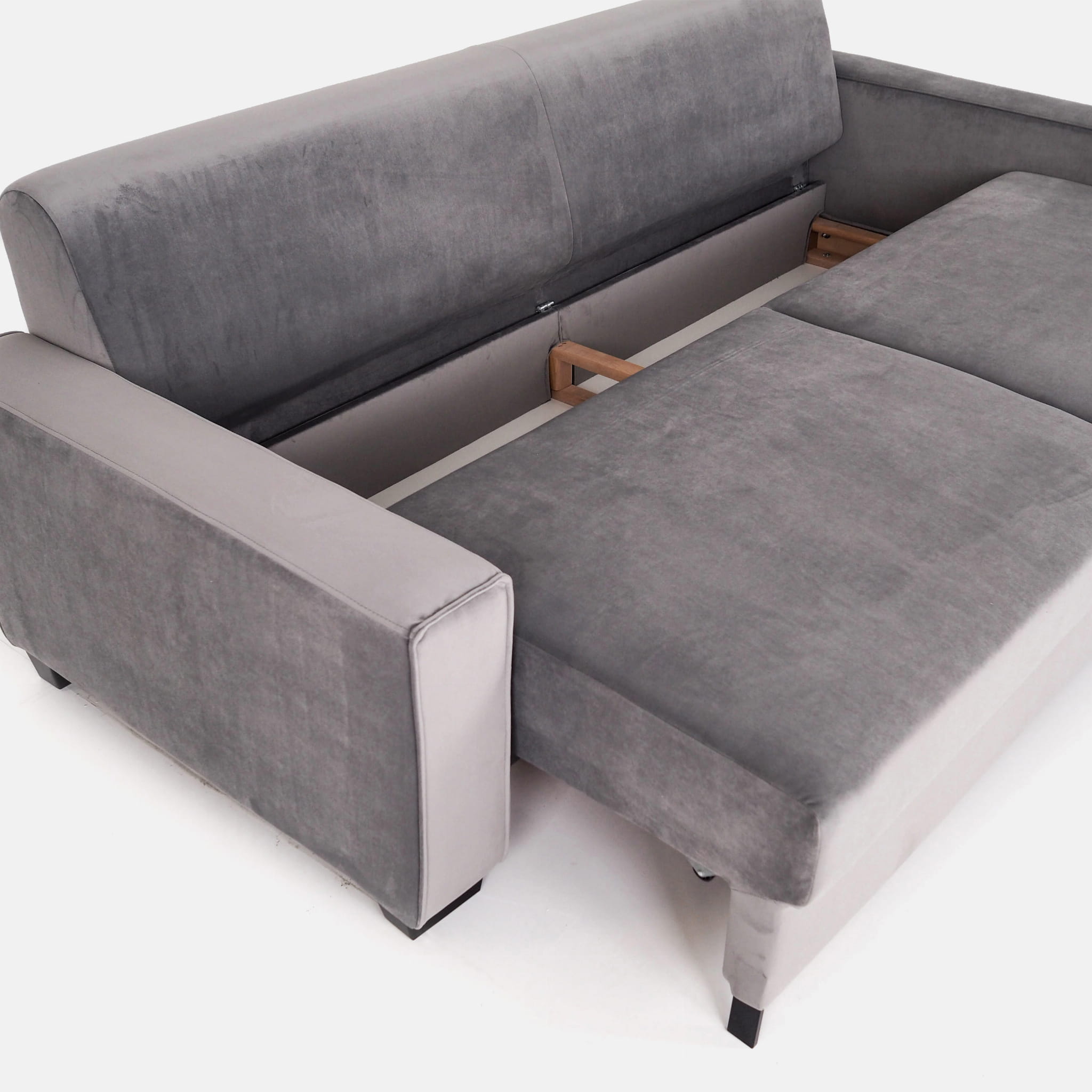 REJKIAVIK Sofa 3-Sitzer Velour Silber