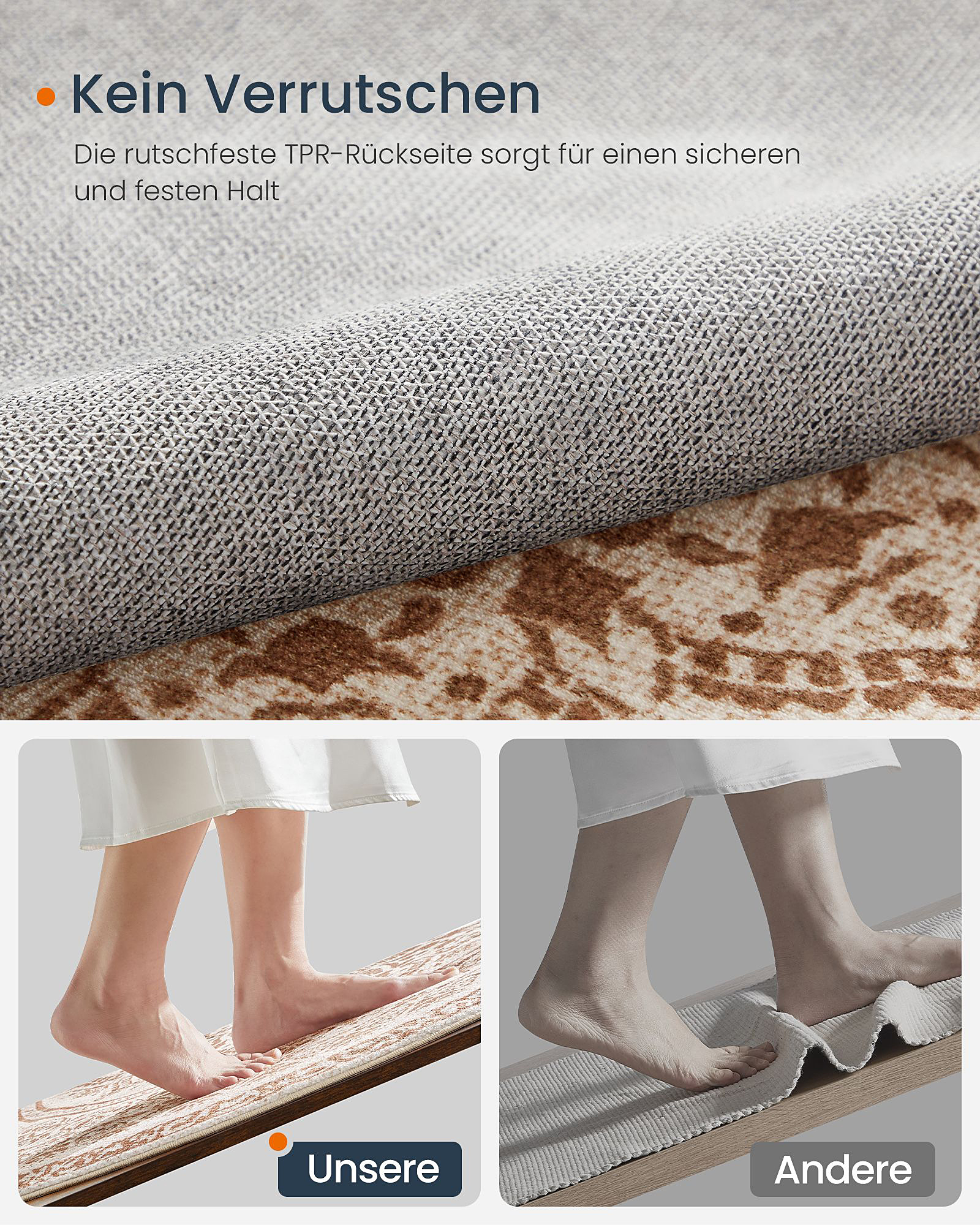 Kurzflorteppich Targo Rund Cappuccino Ø 120cm