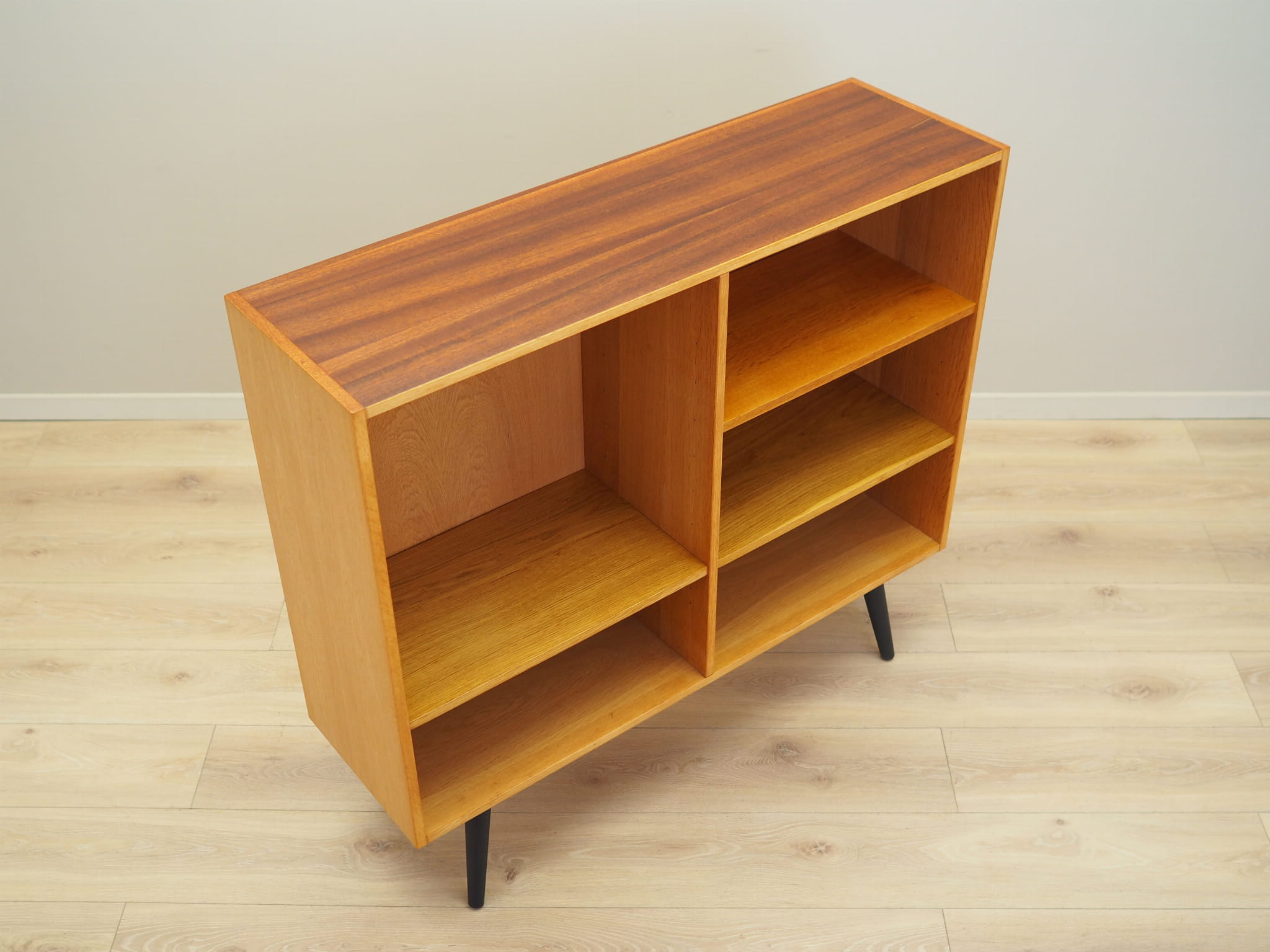 Bücherregal Holz Beige 1970er Jahre 