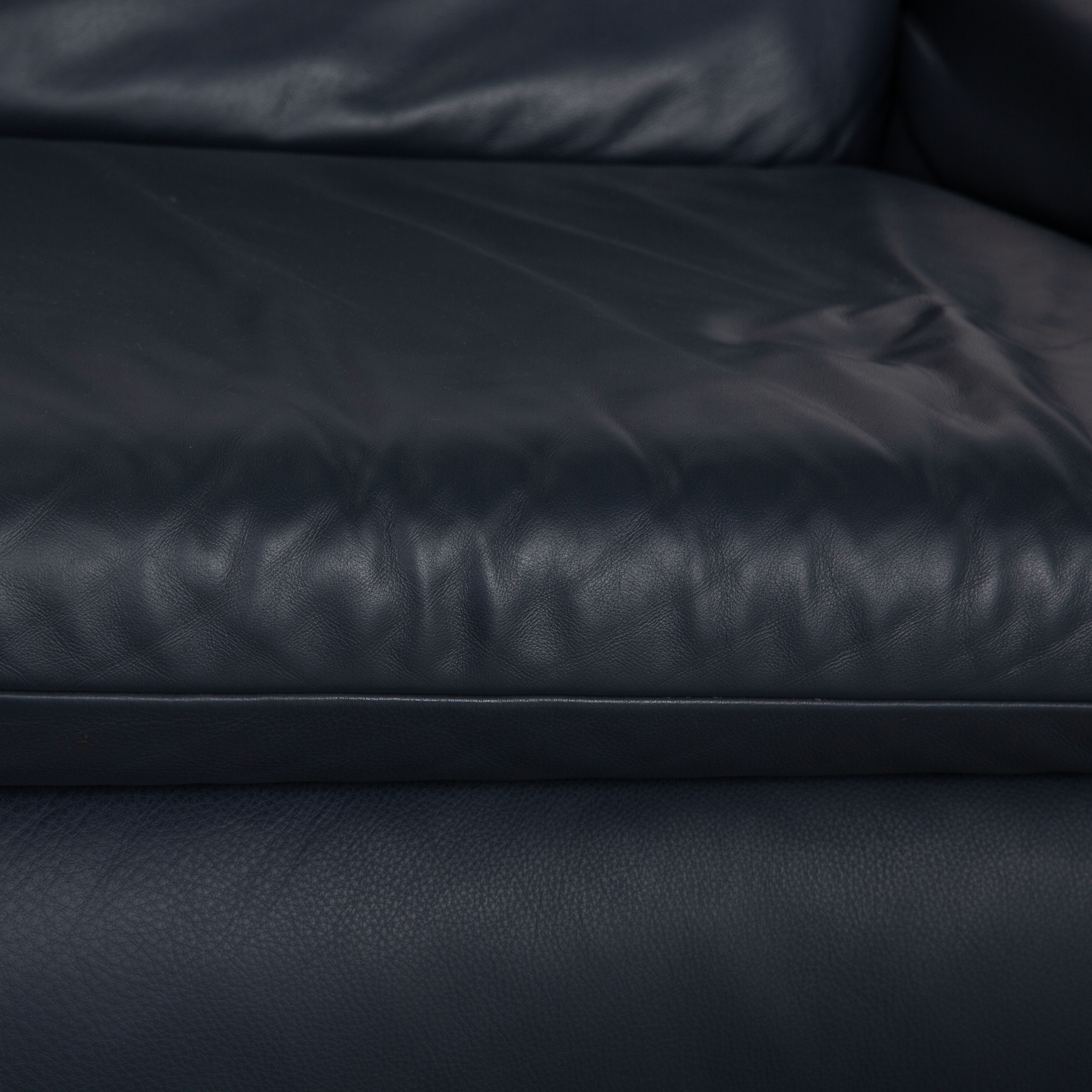 Rossini Sofa 2-Sitzer Leder Dunkelblau