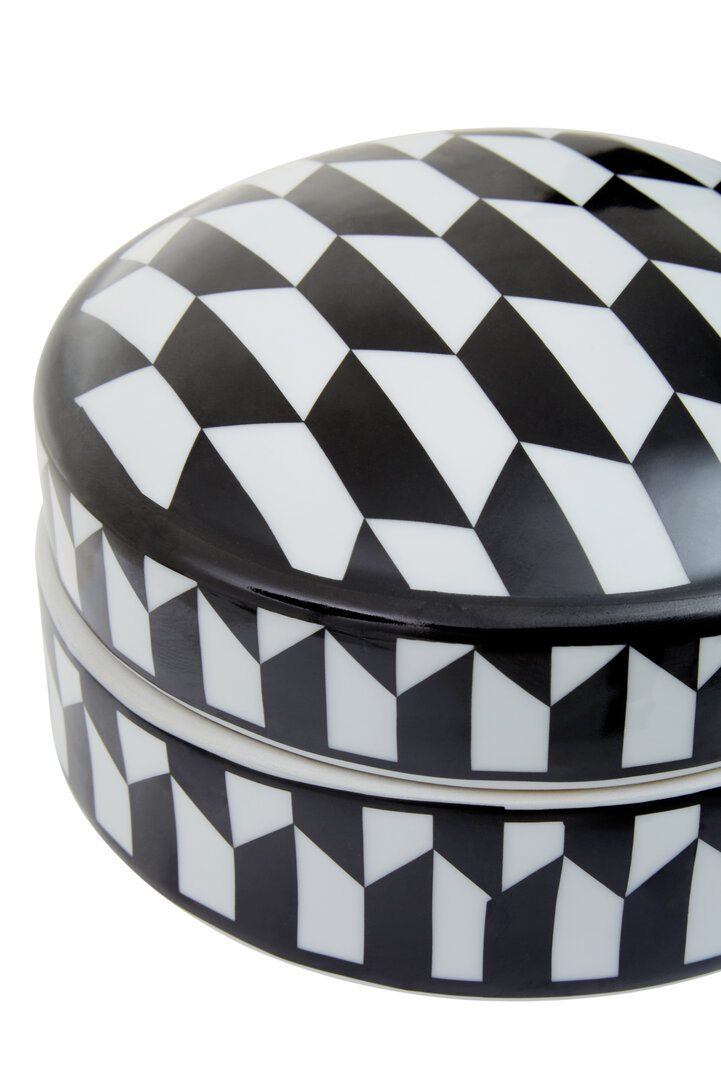 Marlo Small Geometric Patterned Ceramic Jar