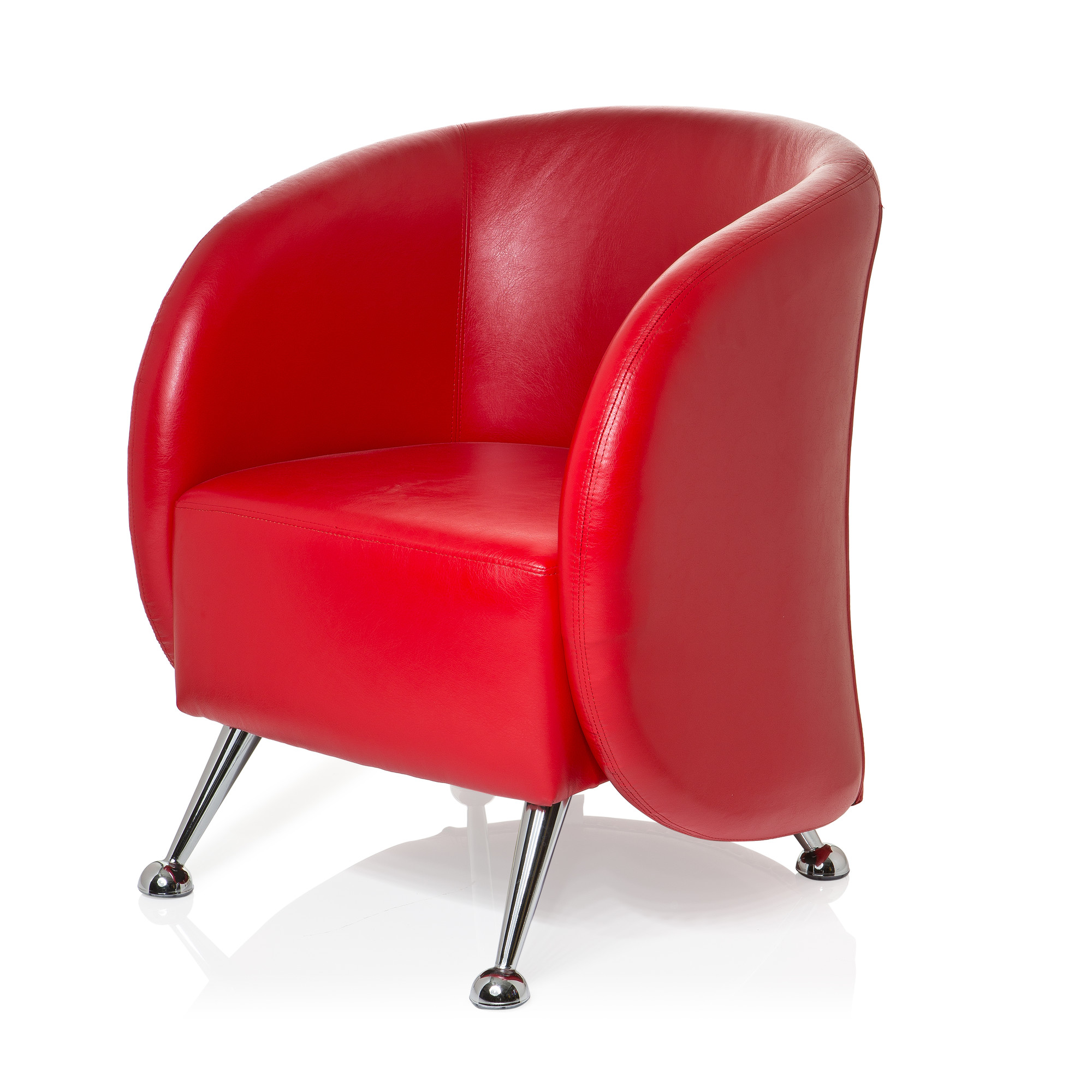 ST. LUCIA Office chair Faux leather Red