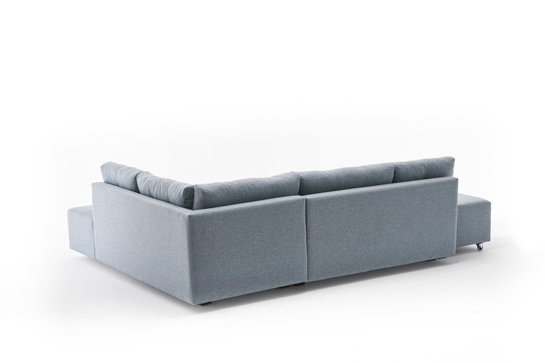 Schlafsofa Rechts Polyester Holz Hellblau