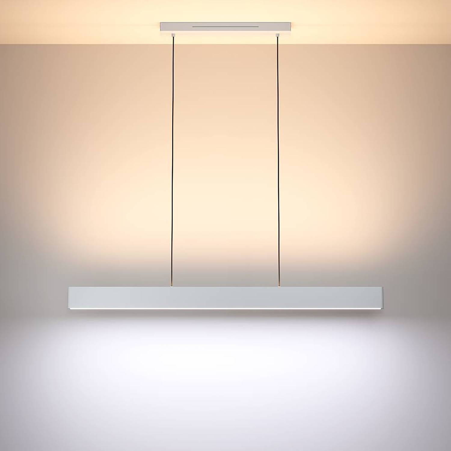 LED-Pendelleuchte Andreas-Z Polycarbonat Stahl Weiß