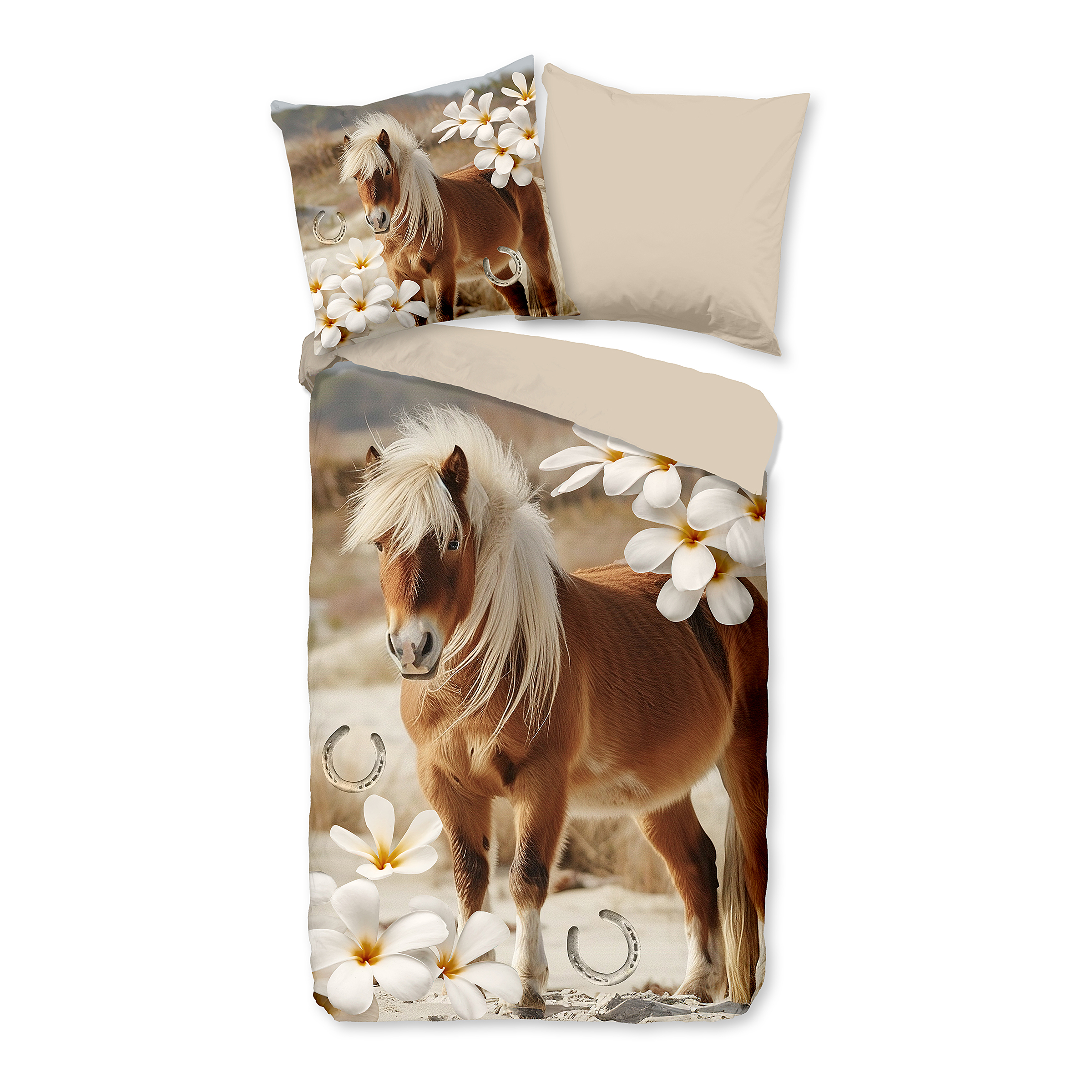 Bettwäsche Microfaser Mehrfarbig 135x200cm Kissen 80x80cm