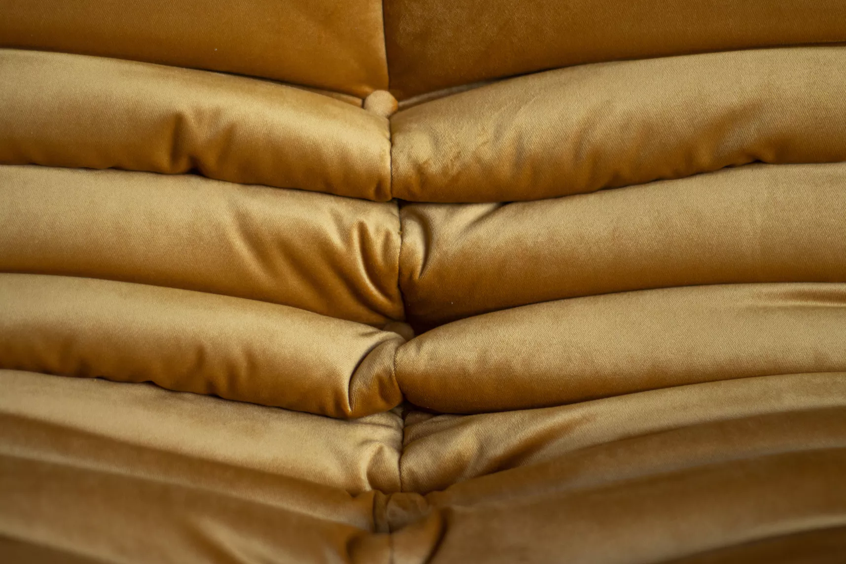 Togo Lounge Set 3-piece Velvet Golden Yellow