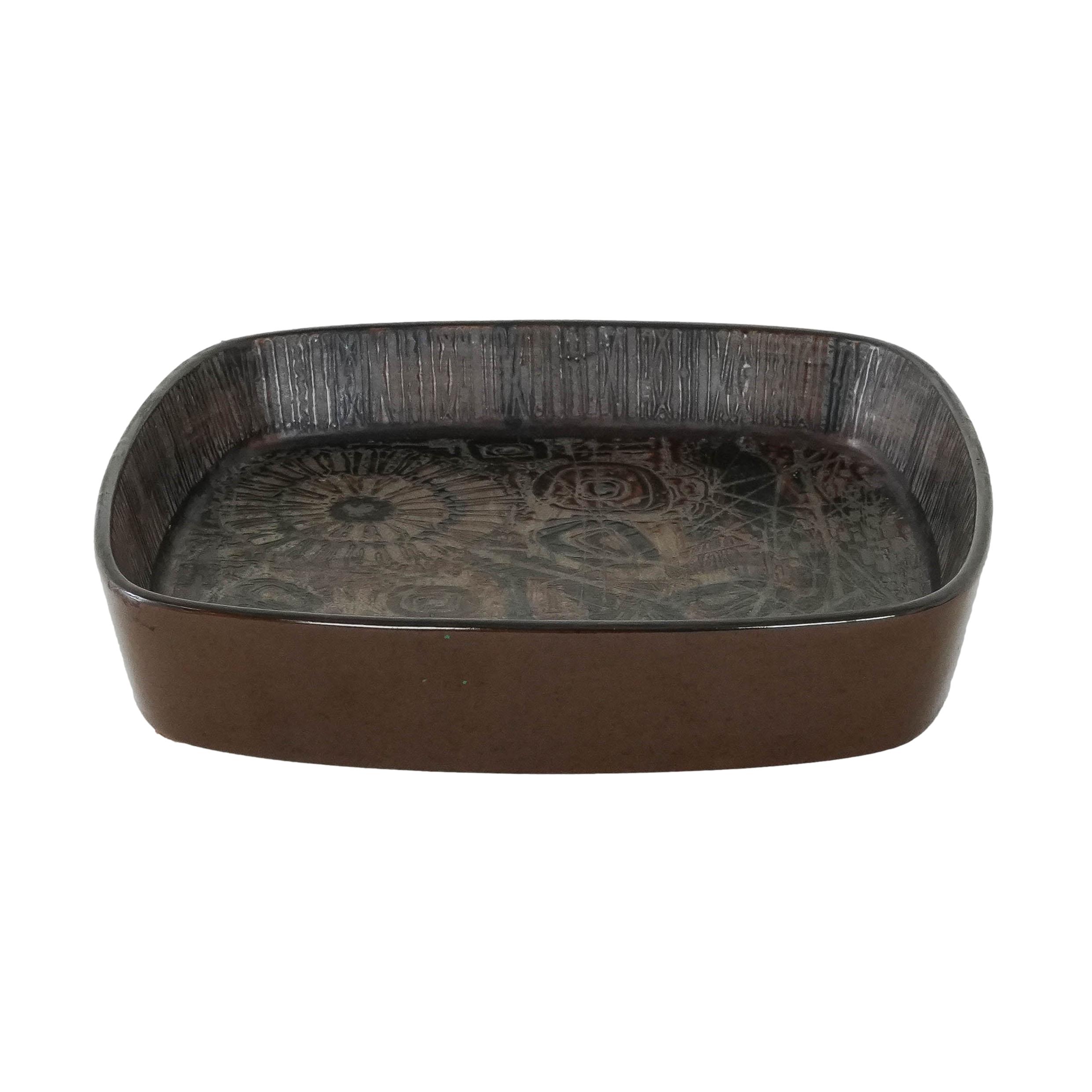 Read Ceramic bowl Brown 1970s