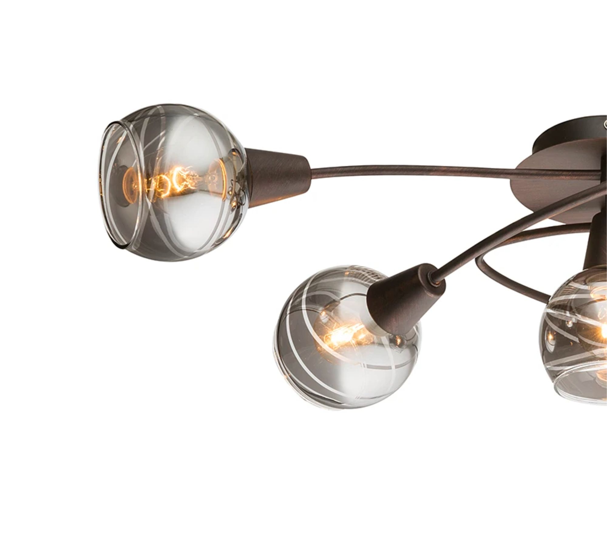 LED Deckenleuchte 5-flammig Glas Metall