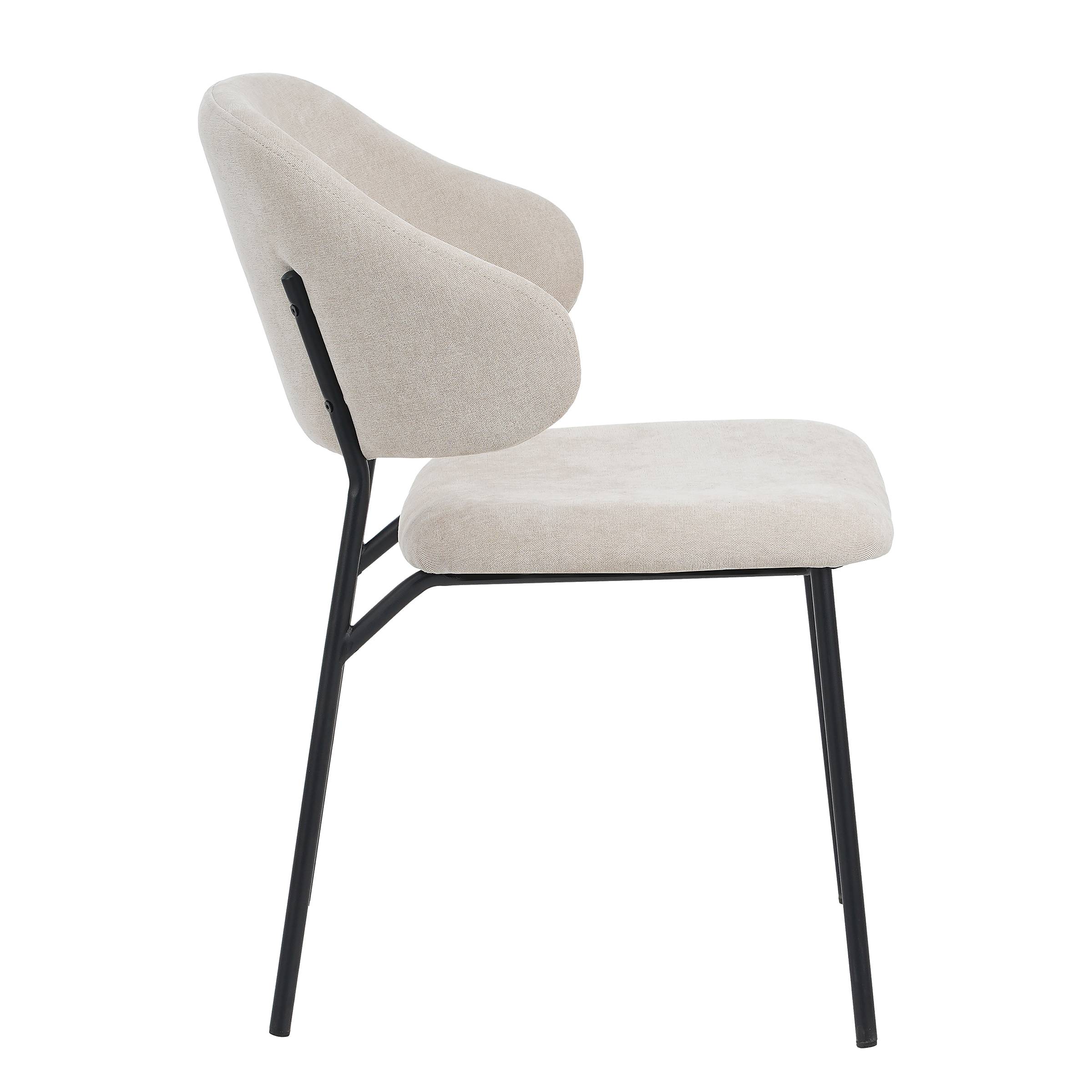 Upholstered chair Meramo set of 4 Beige