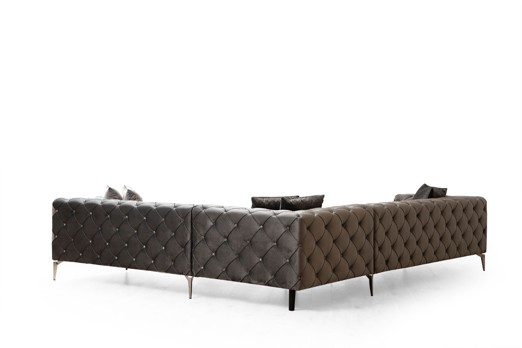 Elegantes Ecksofa Anthrazit