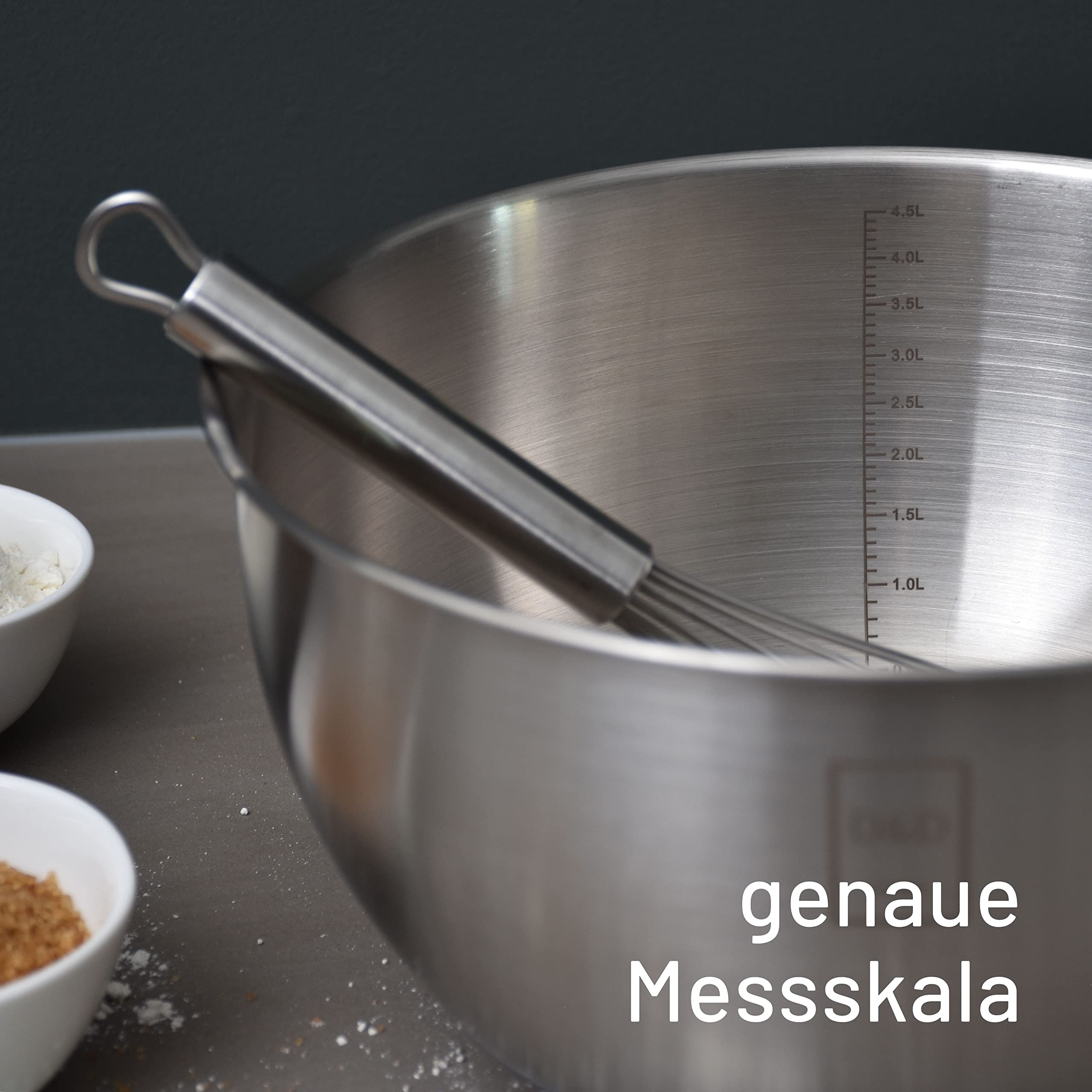 Rührschüssel 4,5L Edelstahl Silber