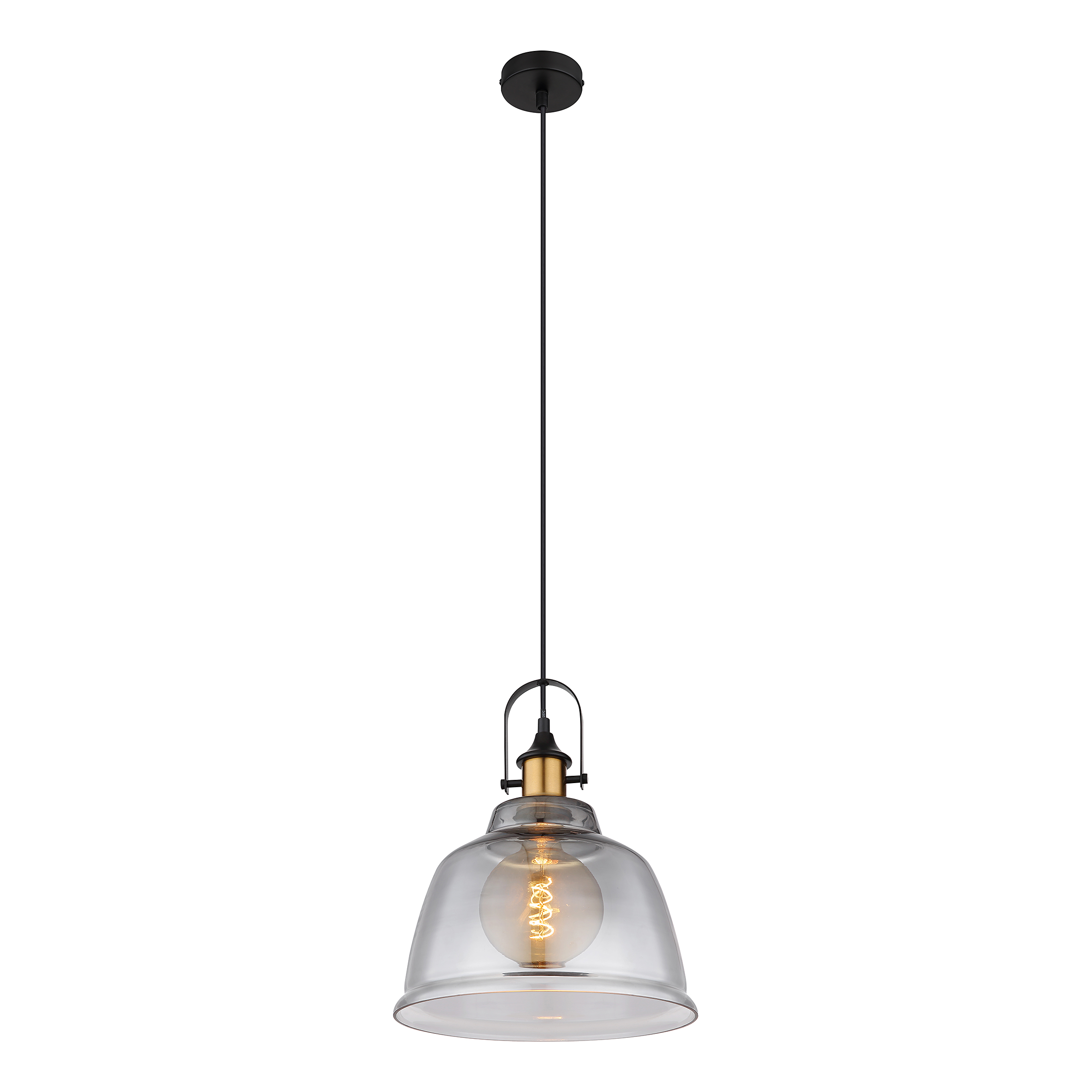 1-Flammig Dorothea Typ B Pendelleuchte Farbglas Eisen 