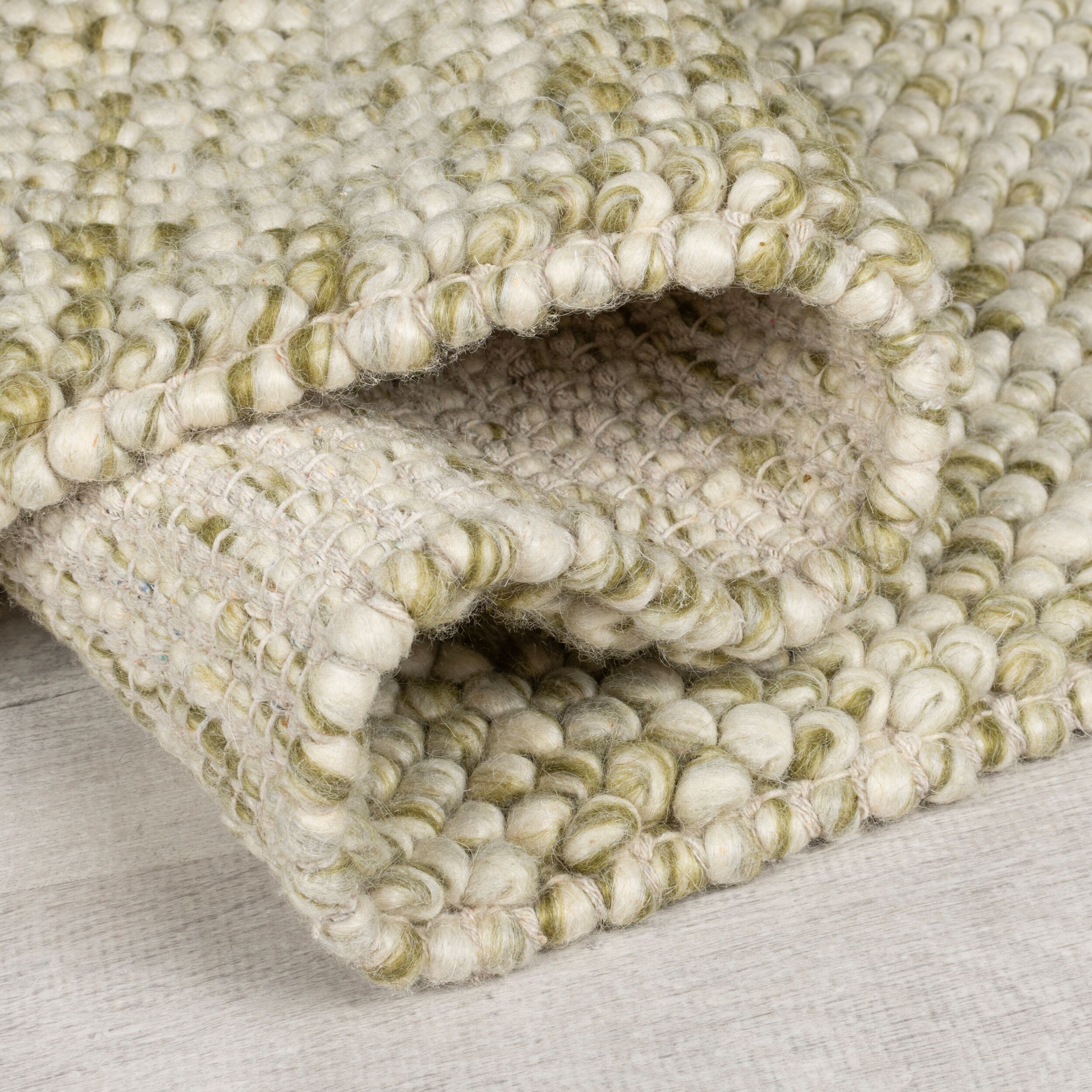 Minerals Carpet Wool Green 80x150cm