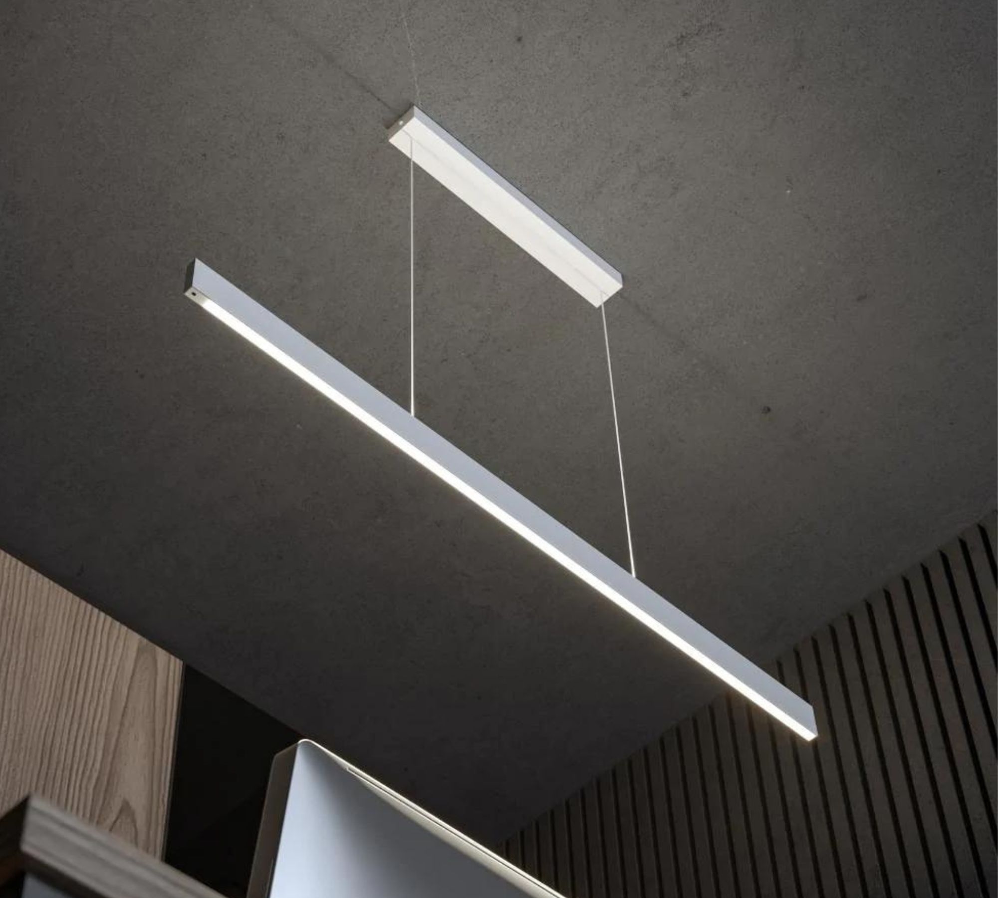 KosiLight Pendelleuchte Mit 5 Flammen – Industriestil In Dunkelsilber Für Decke, 90 Cm Länge, IP20