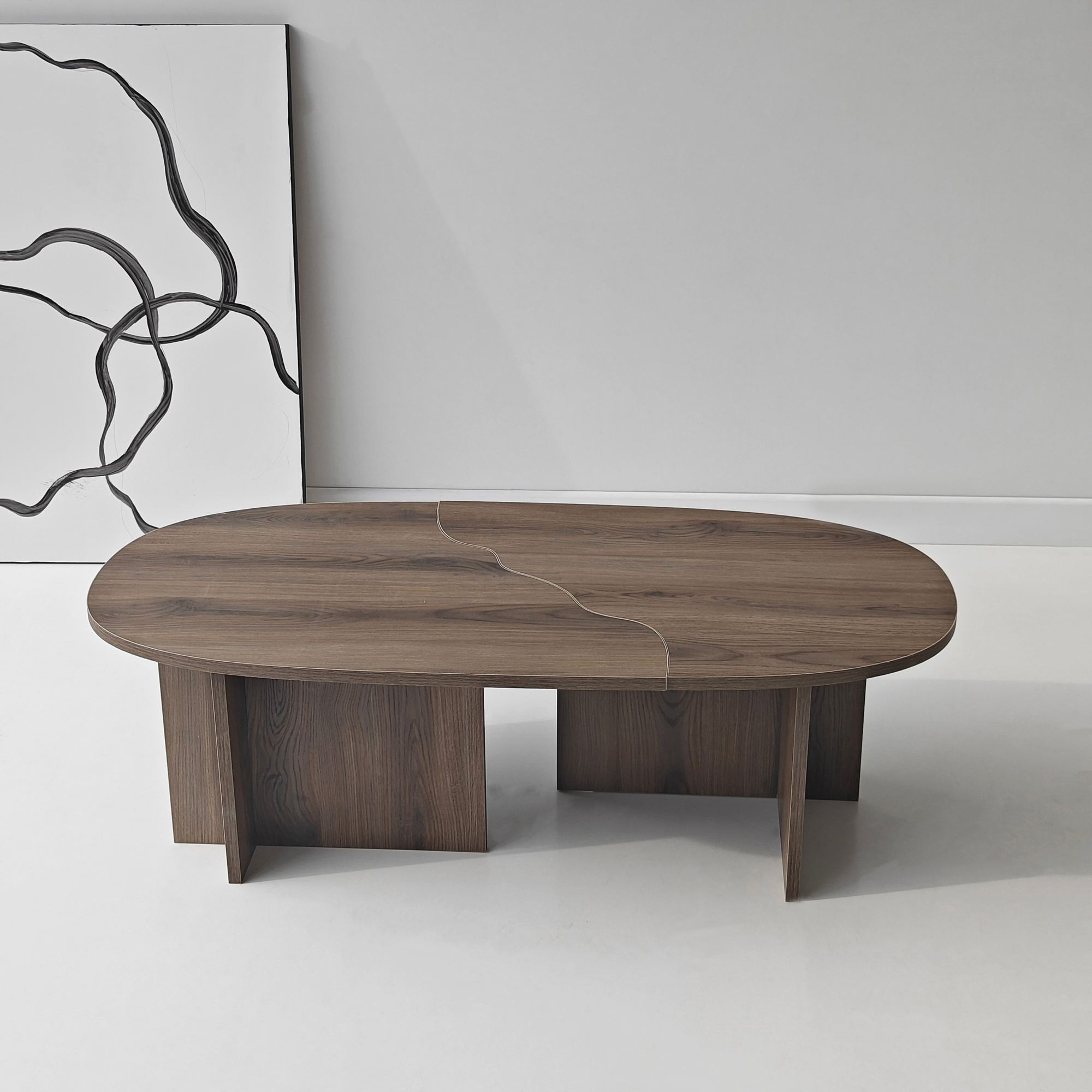 Missisipi Coffee Table Walnut Brown Look