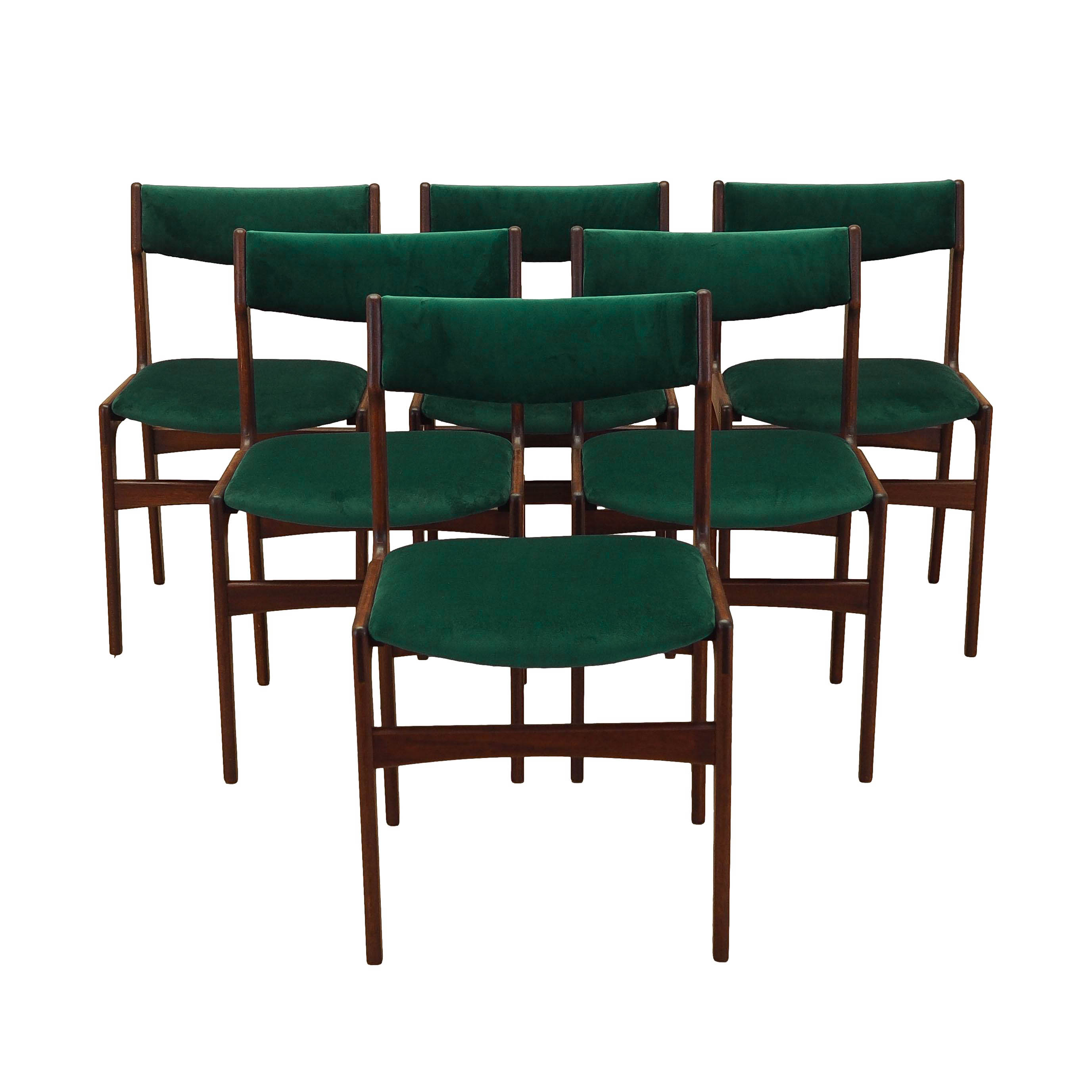 Teakwood chairs 6x Green