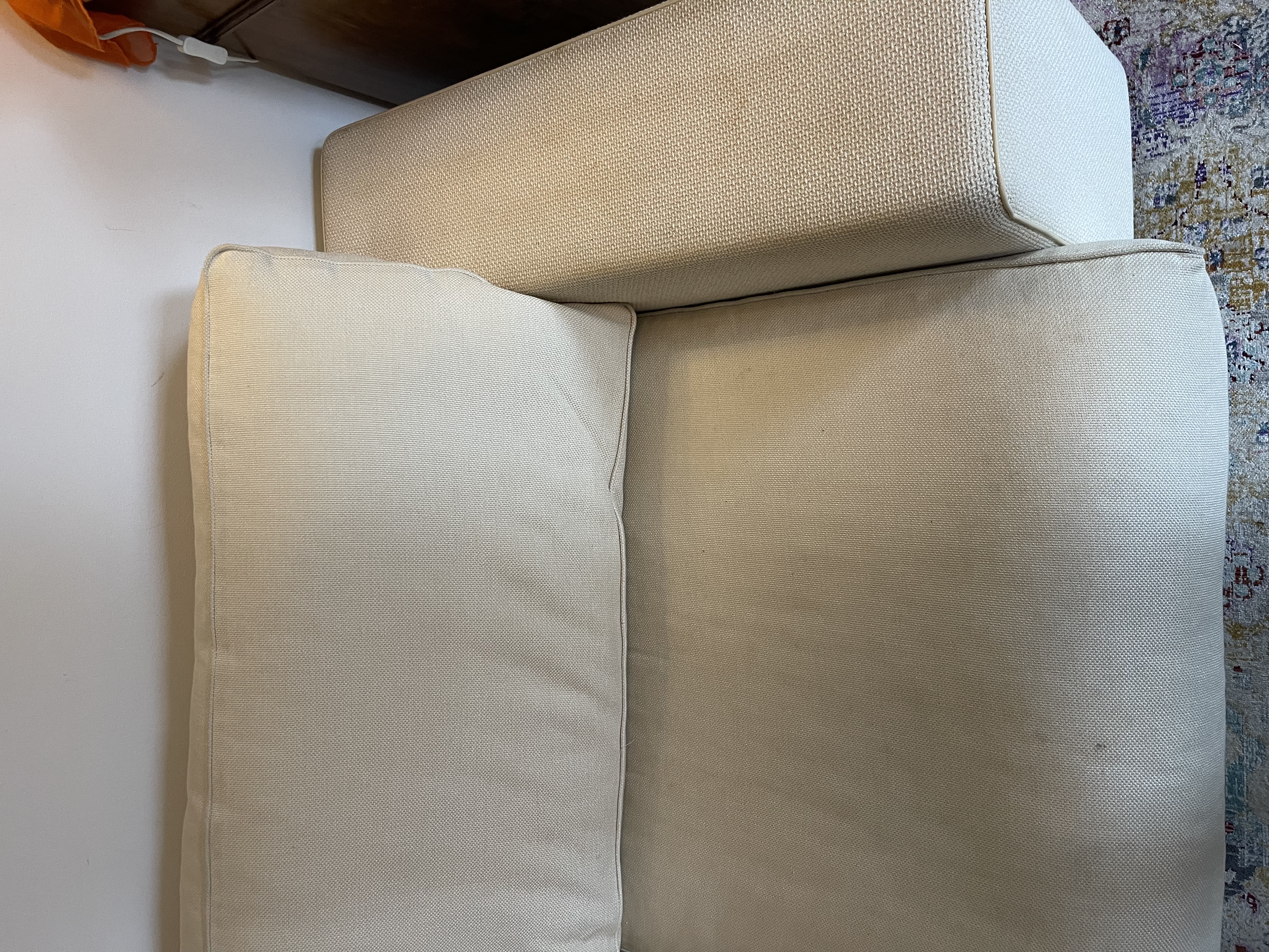 2x Sofa 2-Sitzer Creme