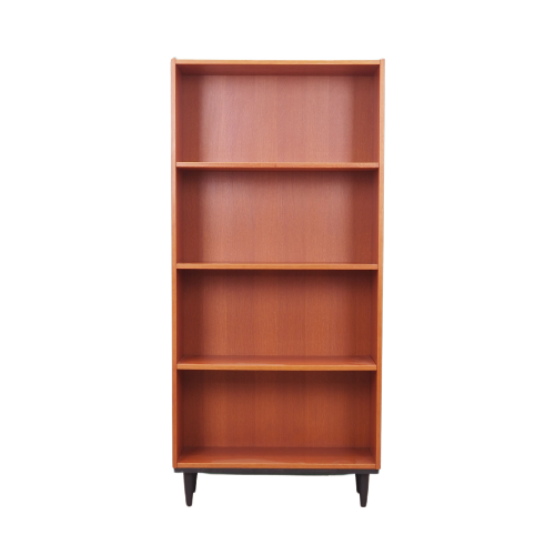 Vintage Bookshelf Wood Brown 1970s