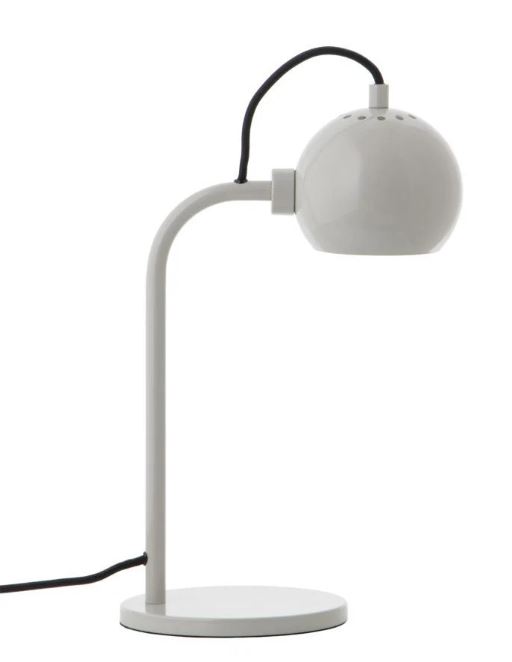Ball Table Lamp Glossy Light Grey