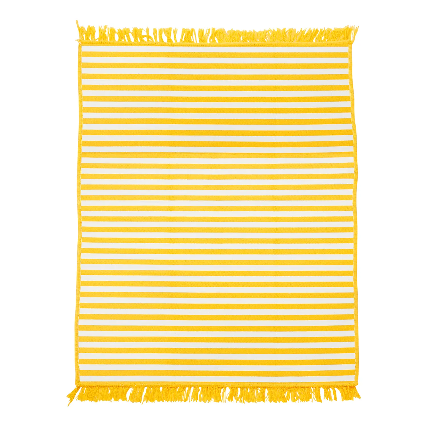 Outdoor rug Yellow White Striped