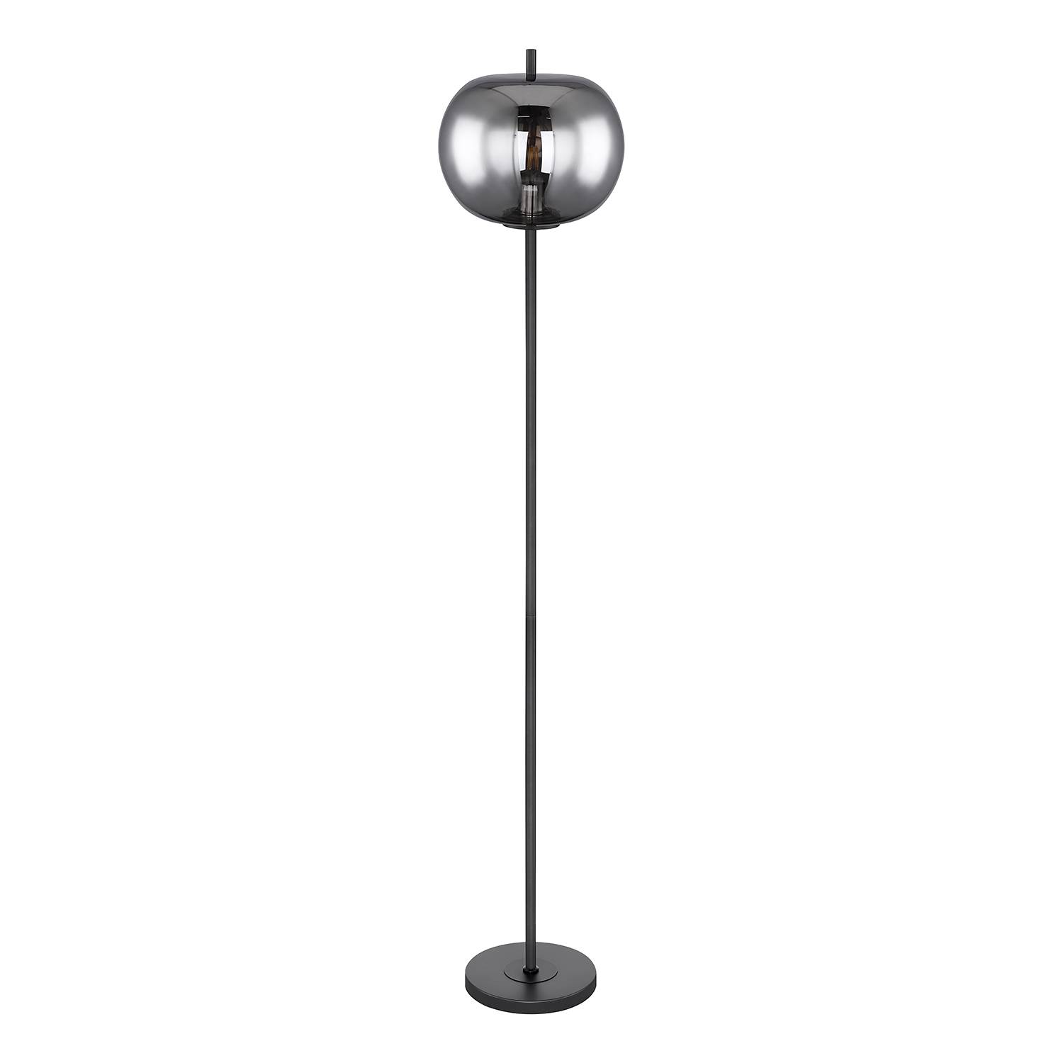 Stehleuchte Blacky Rauchglas Eisen