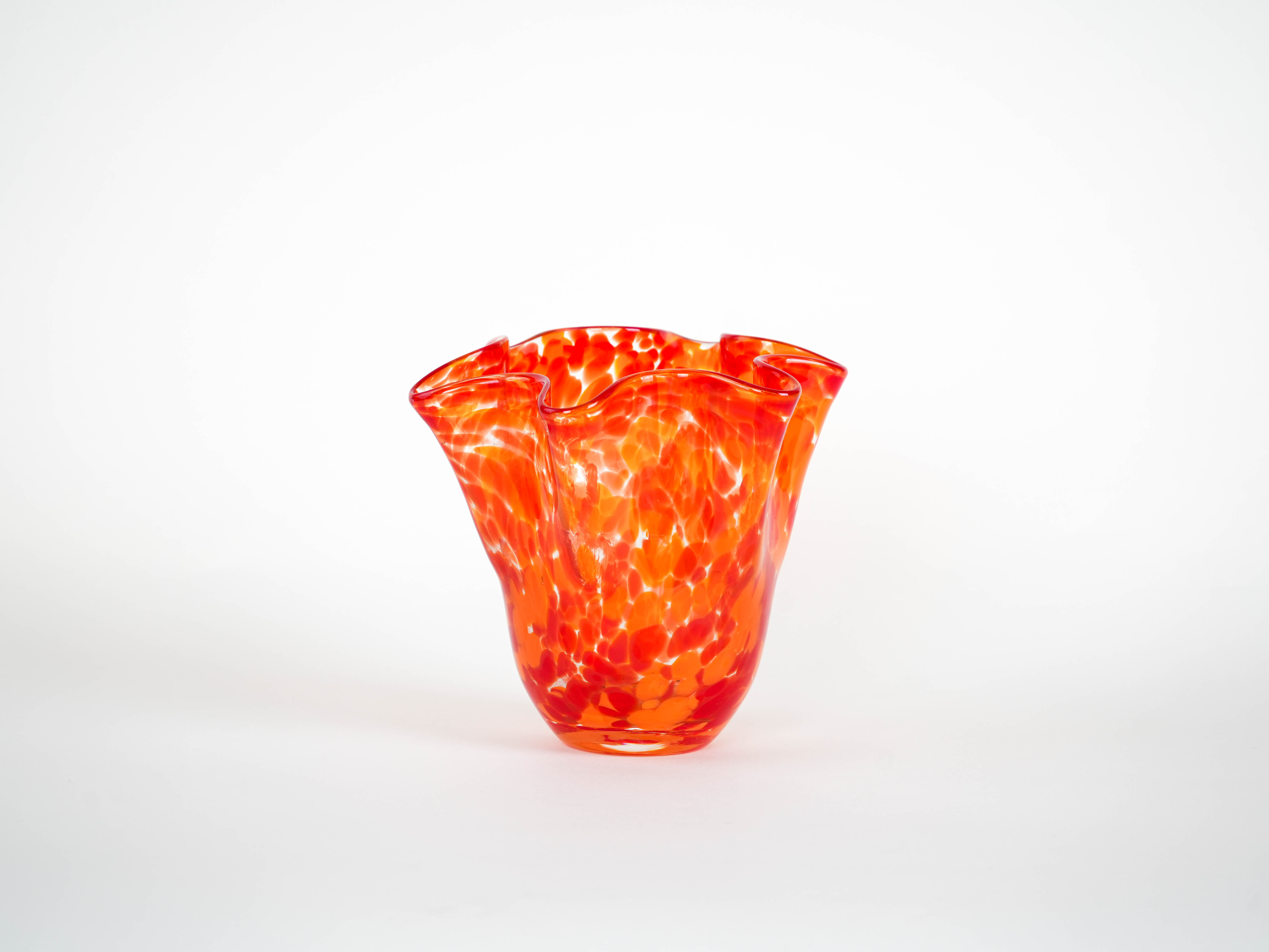 Glass vase 1970s Orange