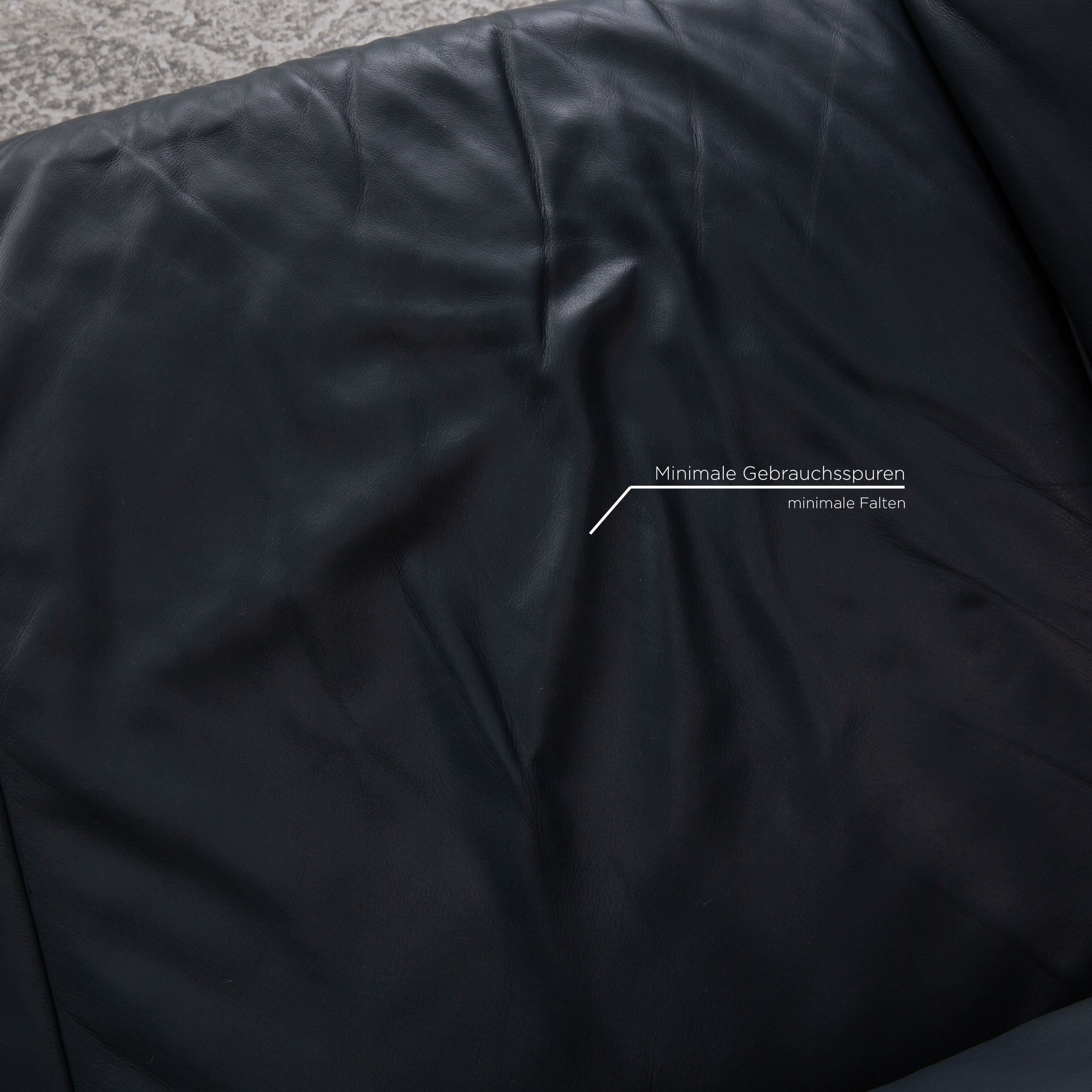 Rossini Sofa 2-Sitzer Leder Dunkelblau