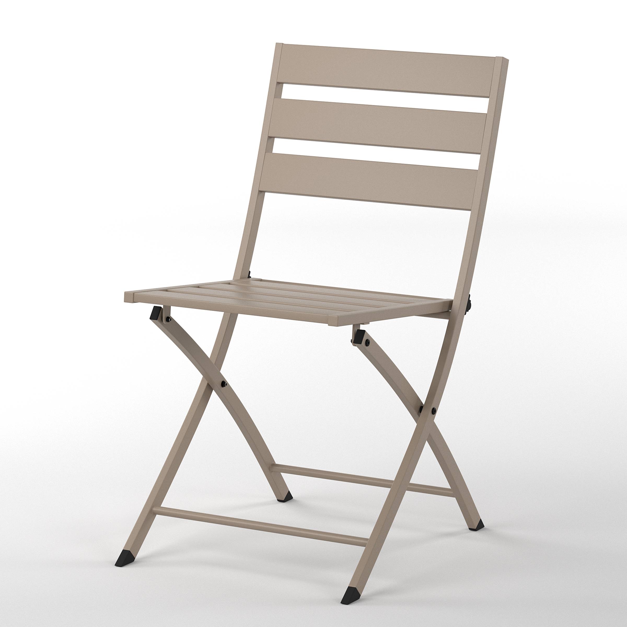 Klappstuhl Kovo 2er Set Stahl Taupe