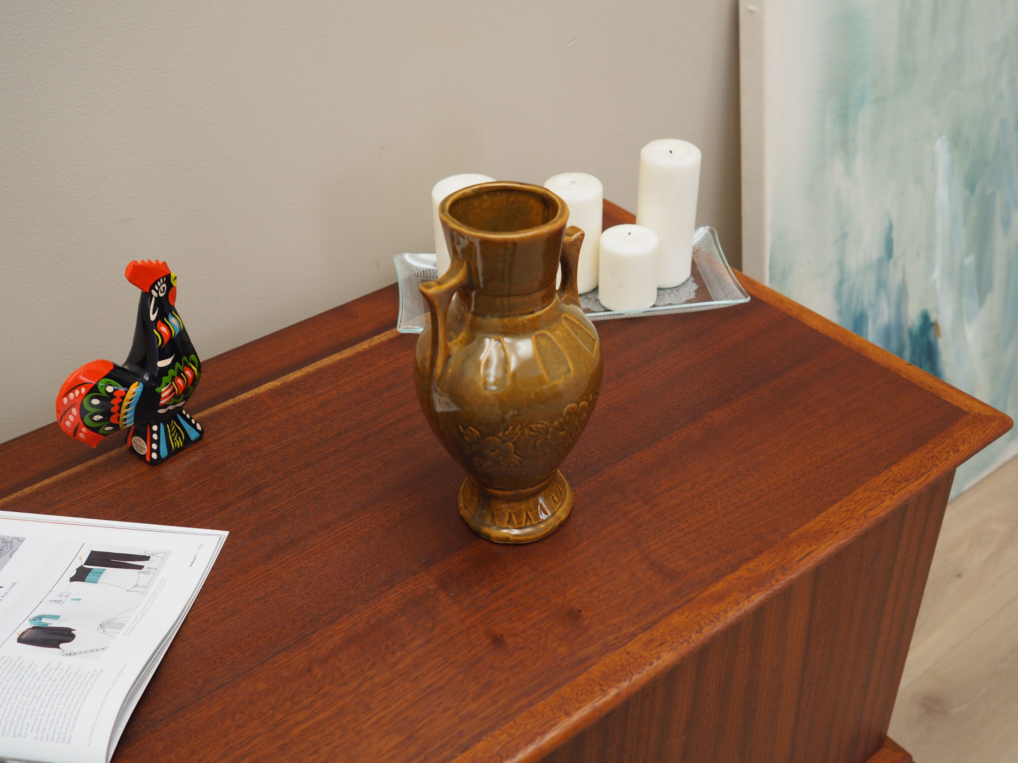Vintage Vase Ceramic Brown 1960s