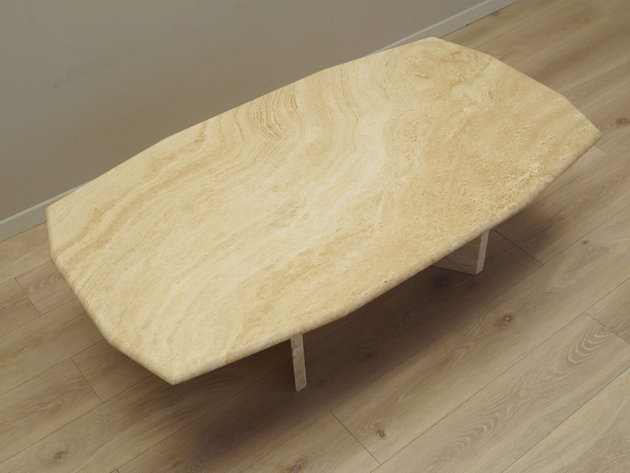 Couchtisch Stein Beige 1970er Jahre