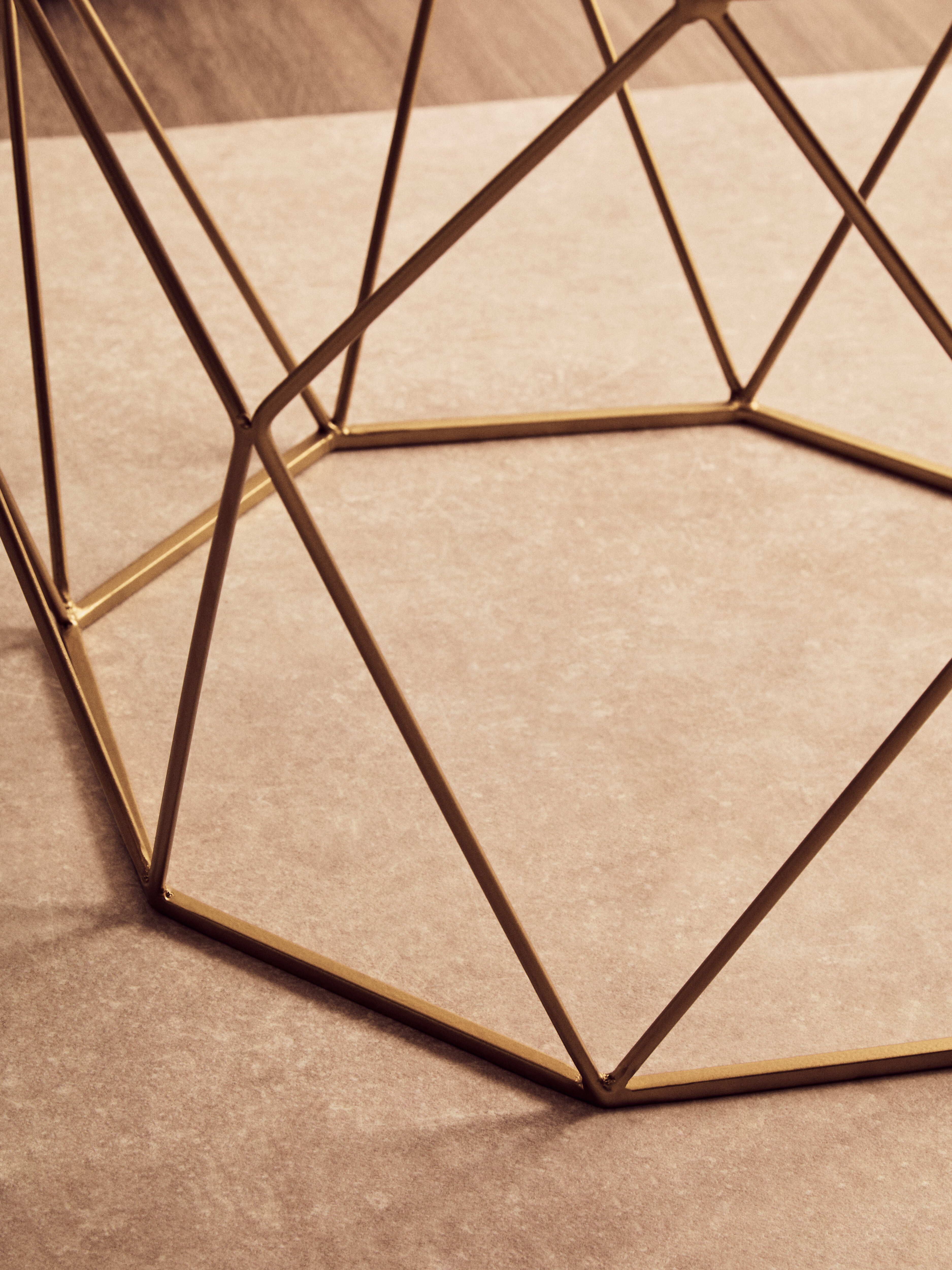 Shalimar Octagon Couchtisch Marmor Weiß