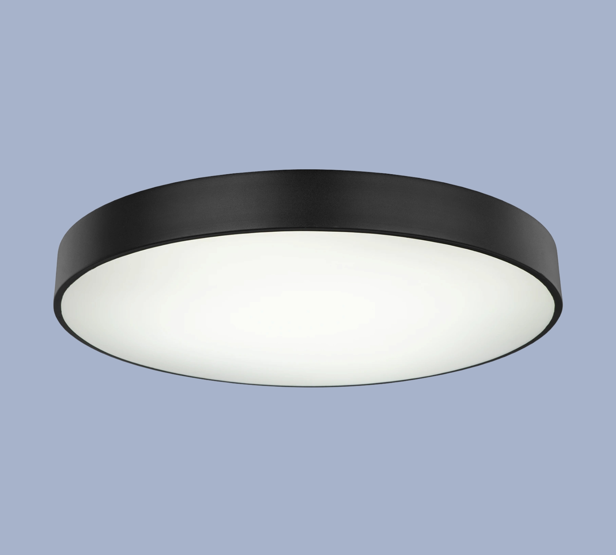 1-Flammige LED Deckenleuchte Eisen Schwarz