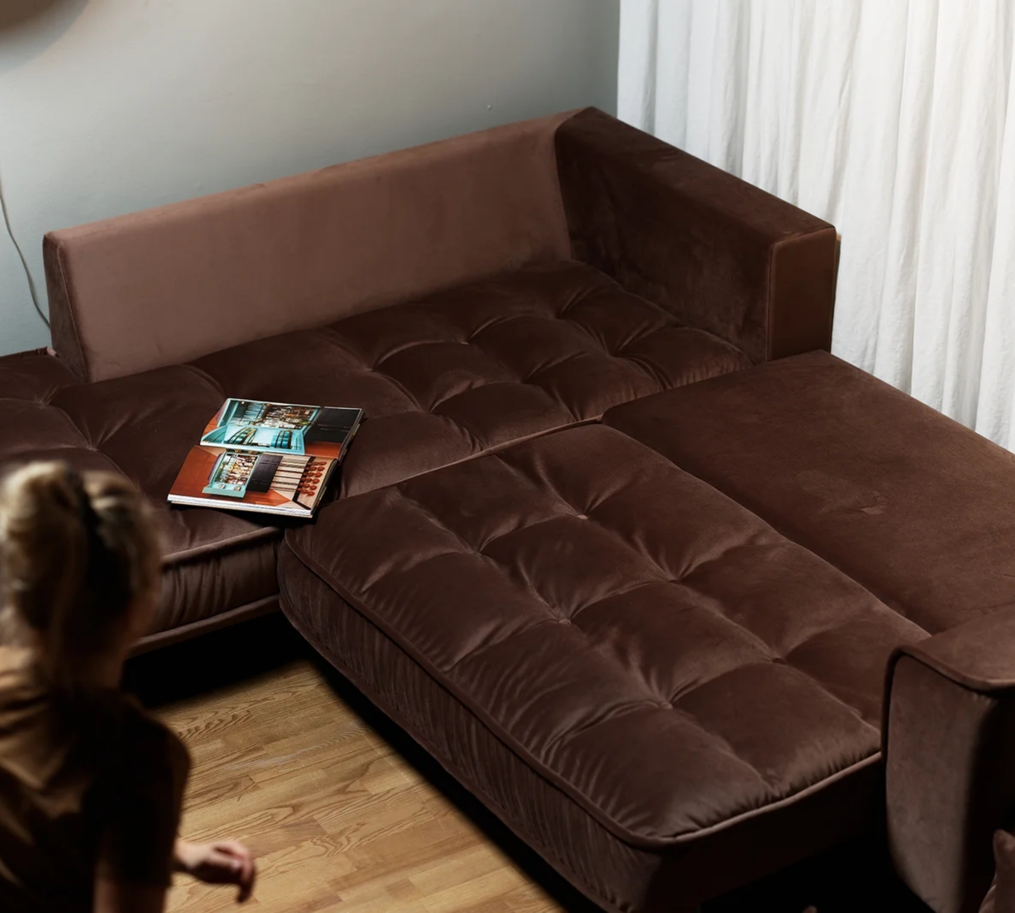 Vargen Sofa Récamiere Links Salvador Moosgrün 8