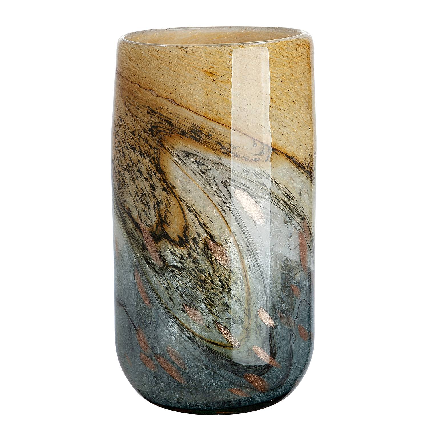 Vase Vida I Farbglas Mehrfarbig
