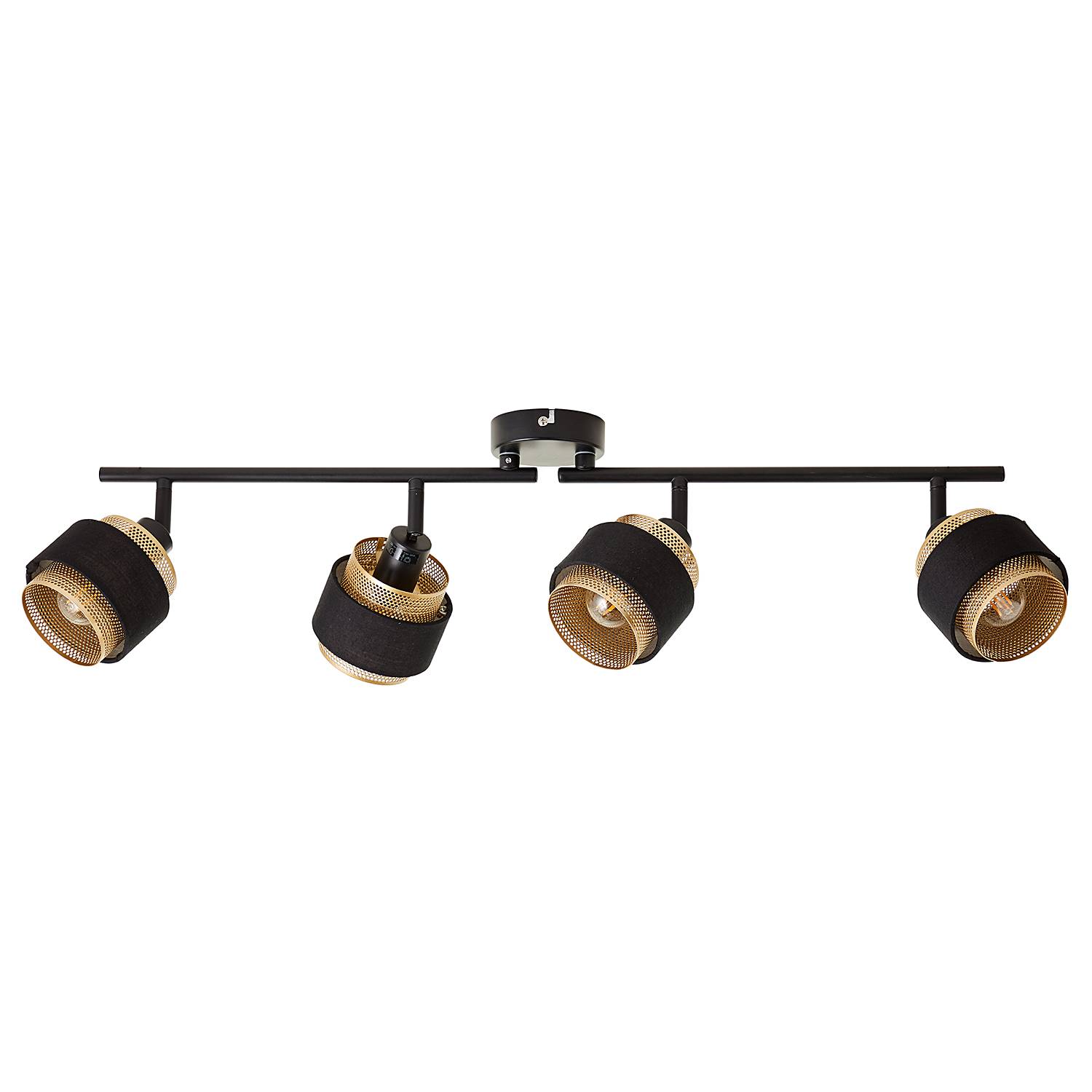 4-light ceiling light Grove iron mixed fabric