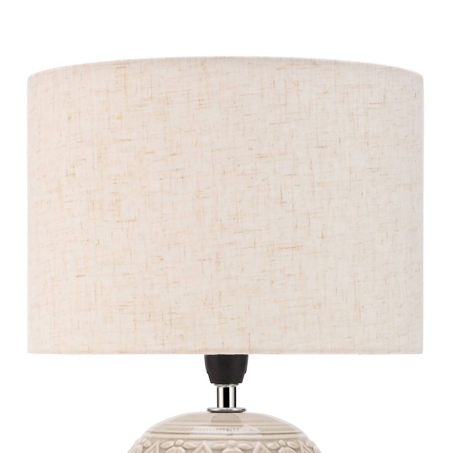 Table lamp Tender Pearl 1-light mixed fabric ceramic