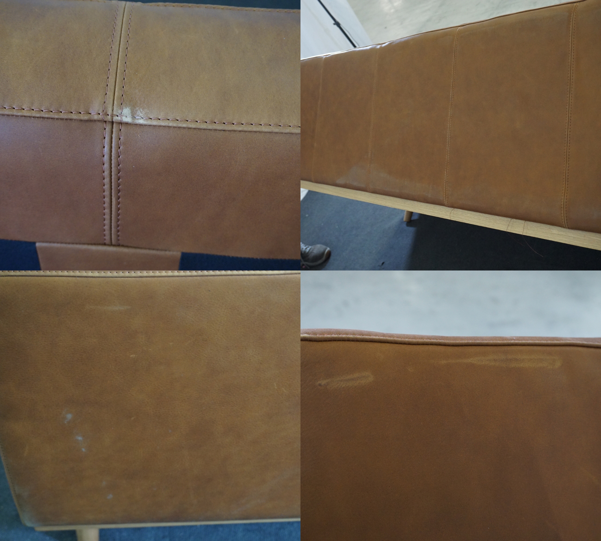 Johan 3-Sitzer Sofa Leder Cognac